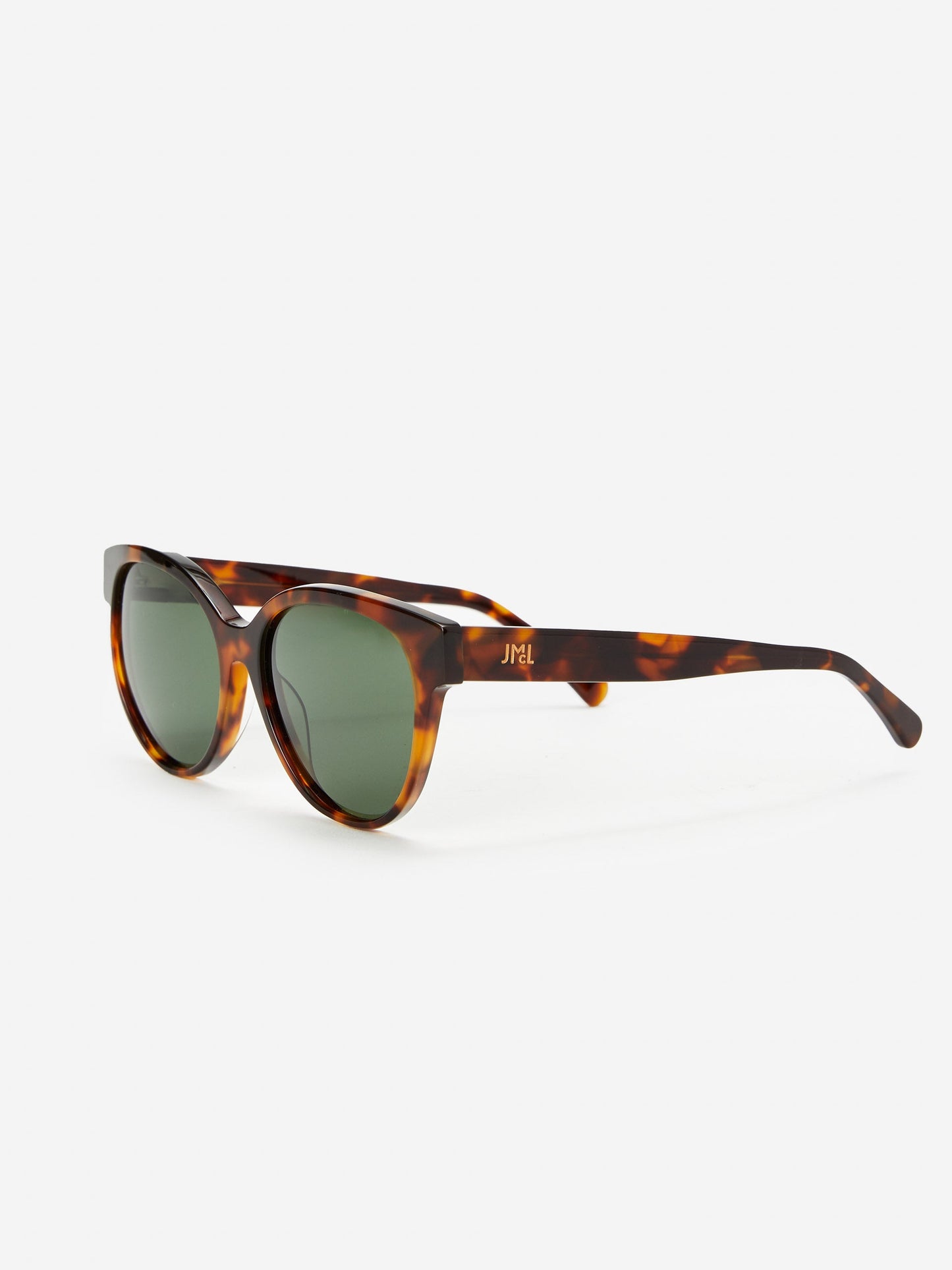 J.McLaughlin Aveleen sunglasses in green/dark brown made with acetate.