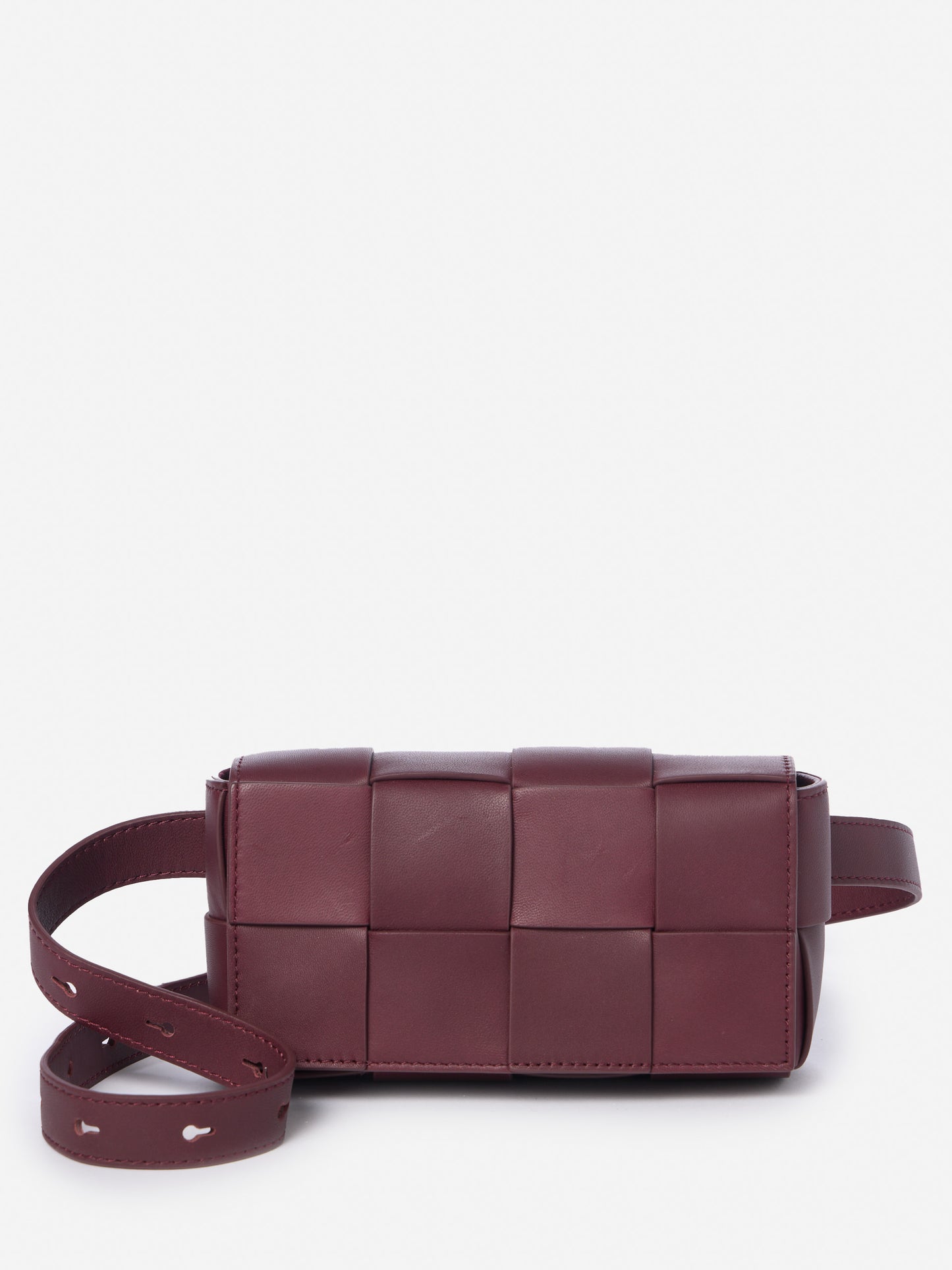 J.McLaughlin Bahia belt bag in burgundy made with leather.