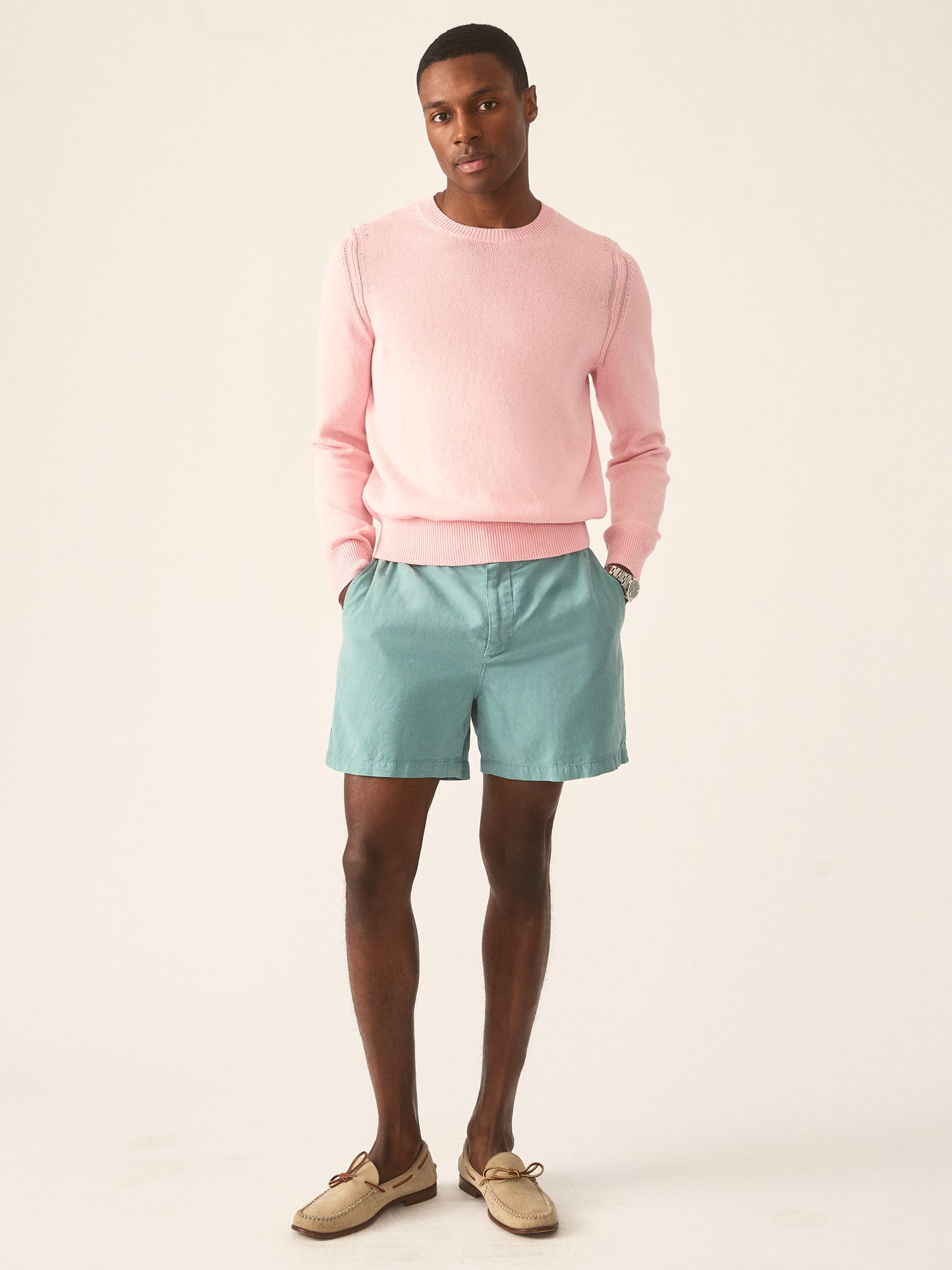 J.McLaughlin Rodrick sweater in Peony made with Cotton. 