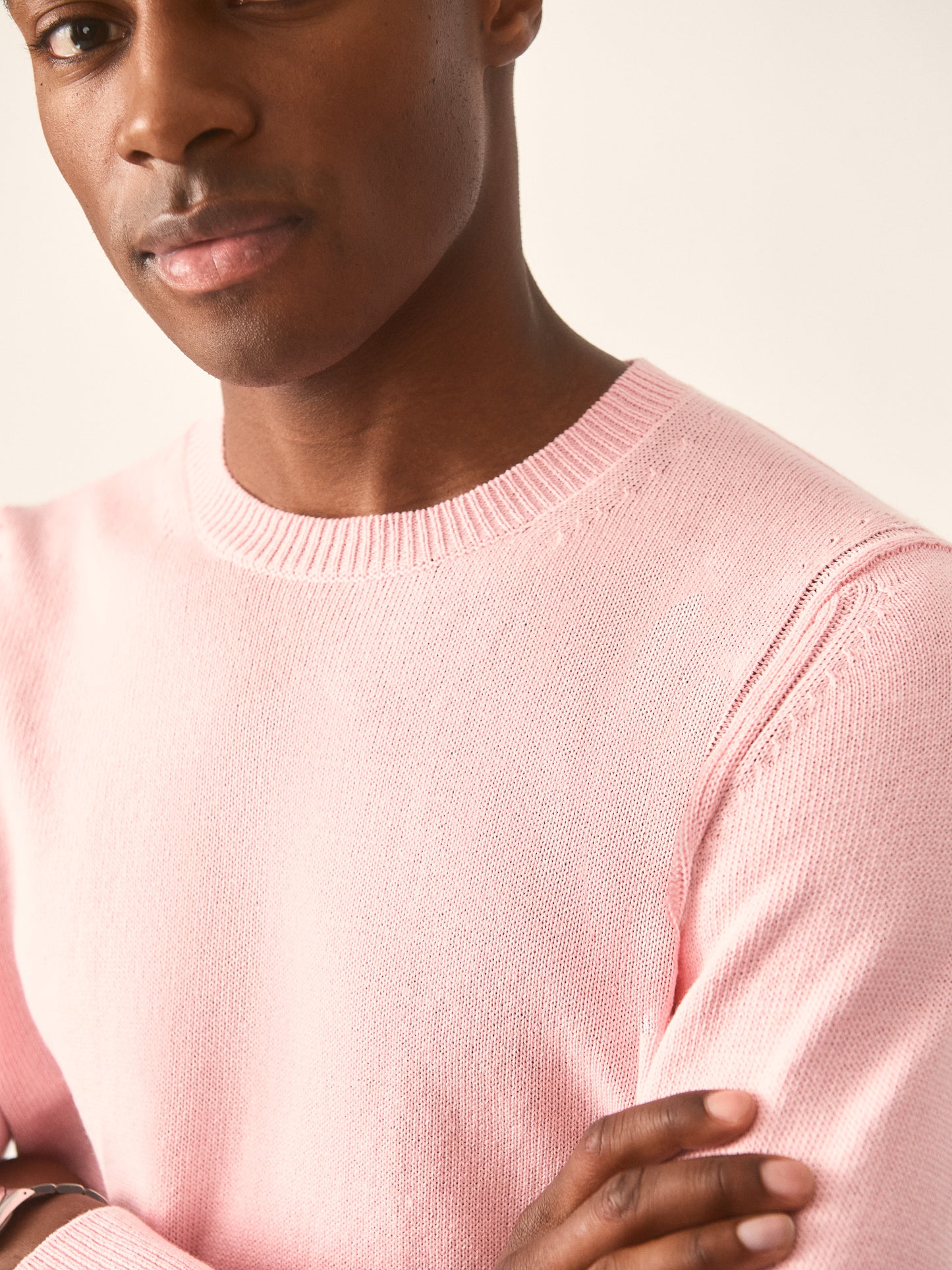 J.McLaughlin Rodrick sweater in Peony made with Cotton. 