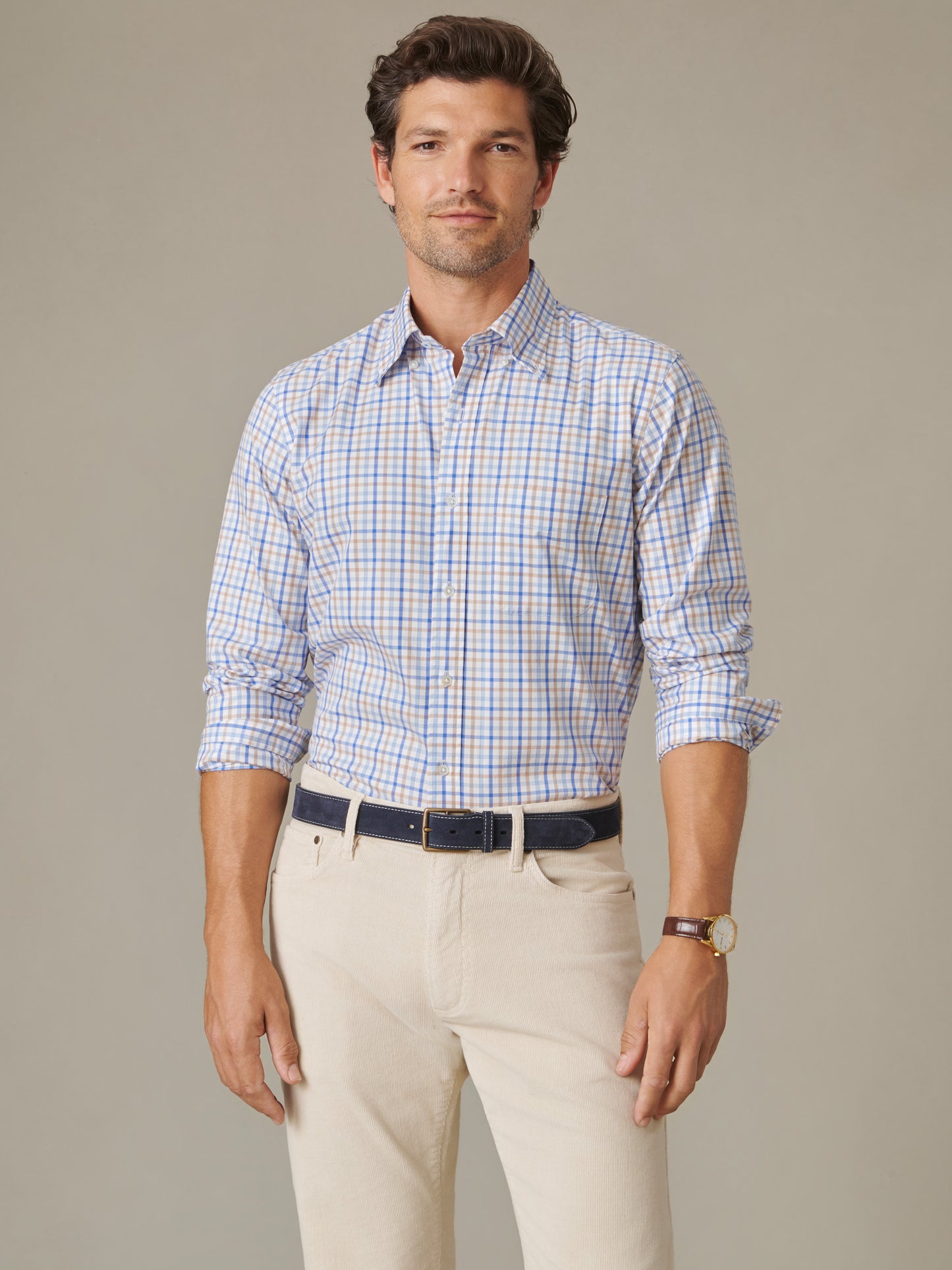Belvedere Cotton Shirt in Multi Check