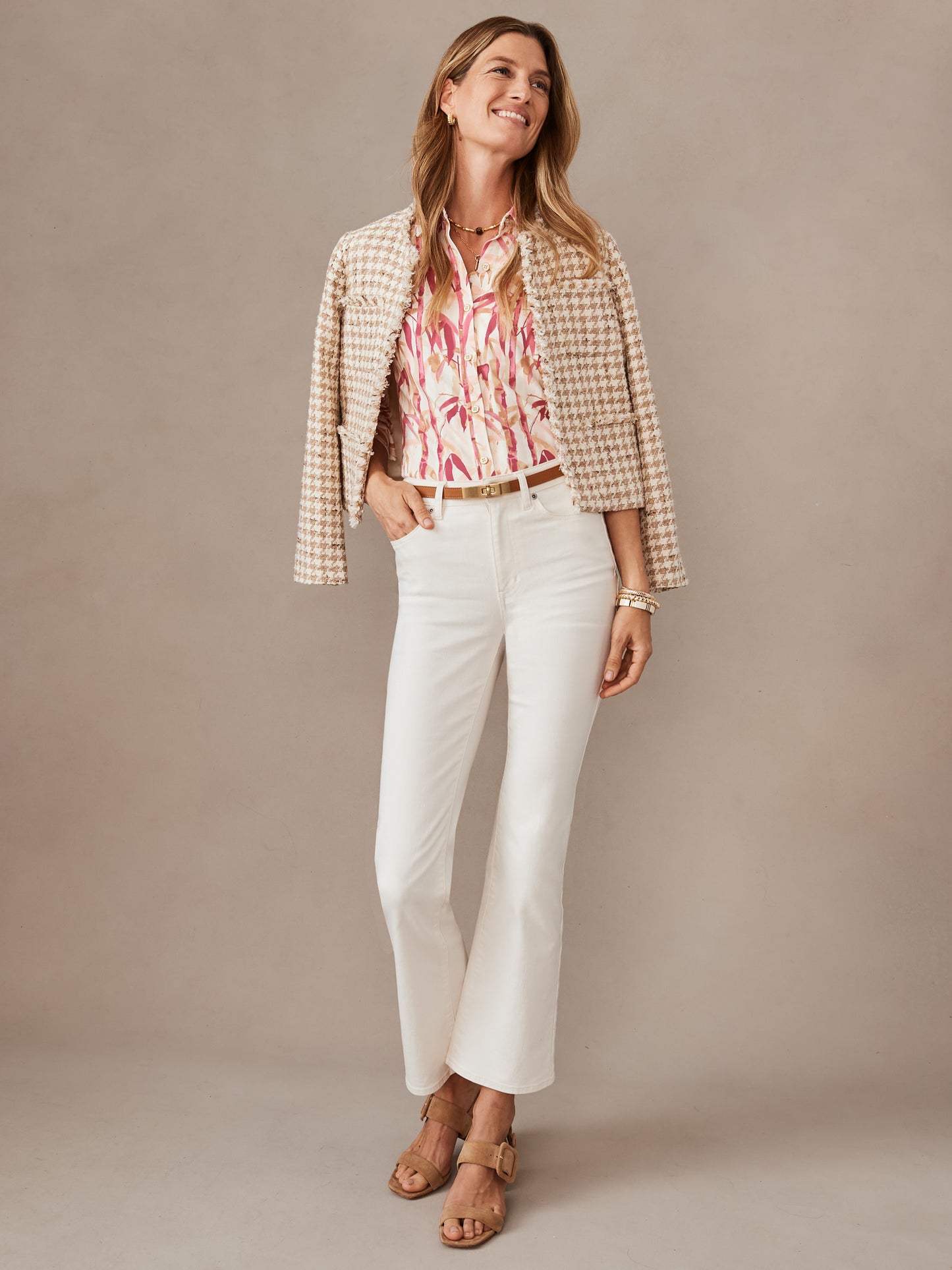 J.McLaughlin Elvira jeans in white made with denim.