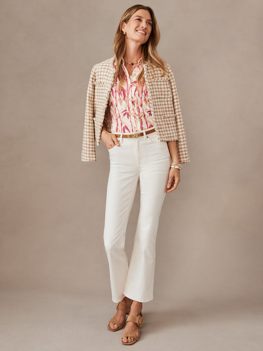 J.McLaughlin Elvira jeans in white made with denim.