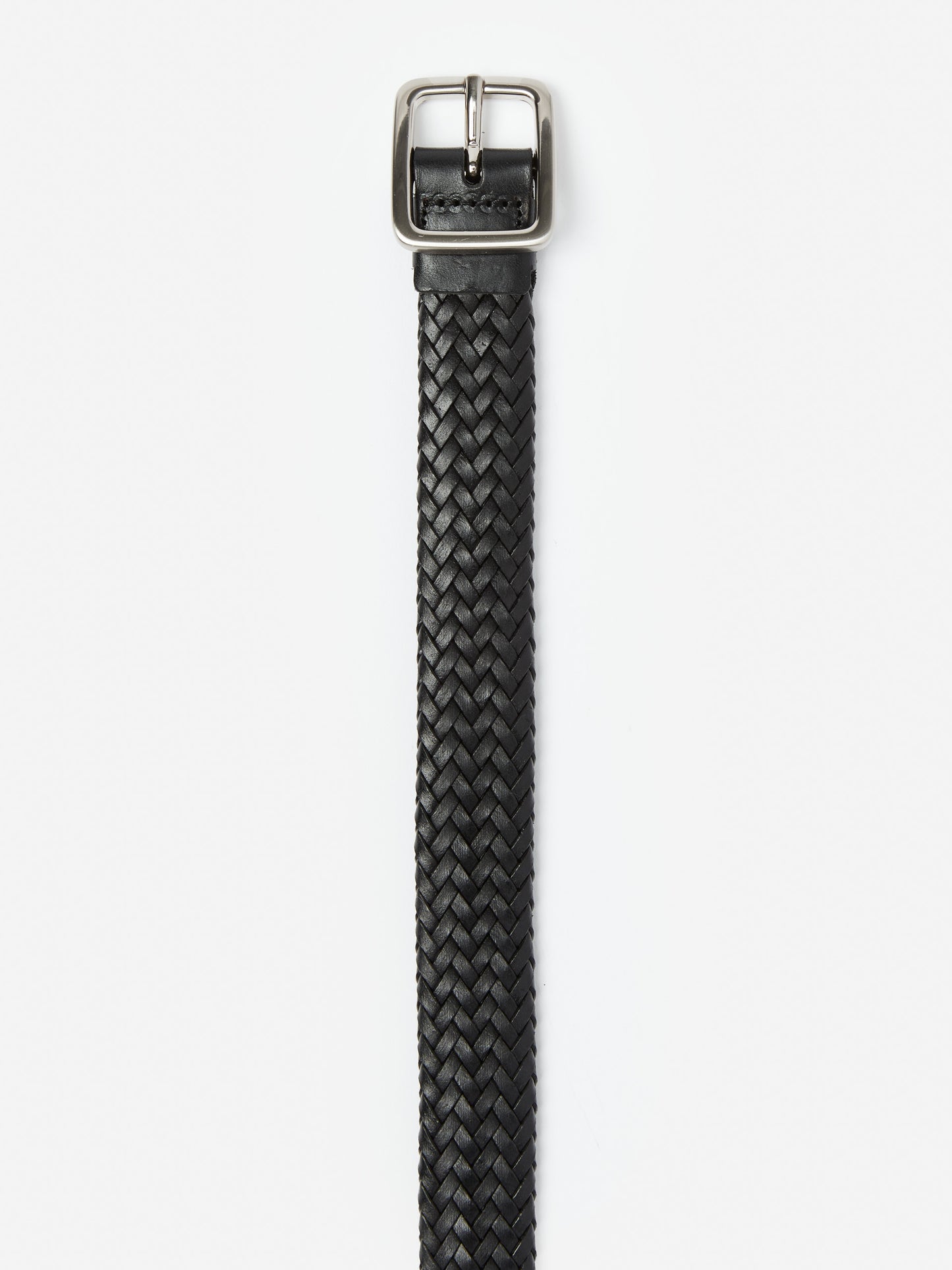J.McLaughlin Braided Leather belt in black made with leather.