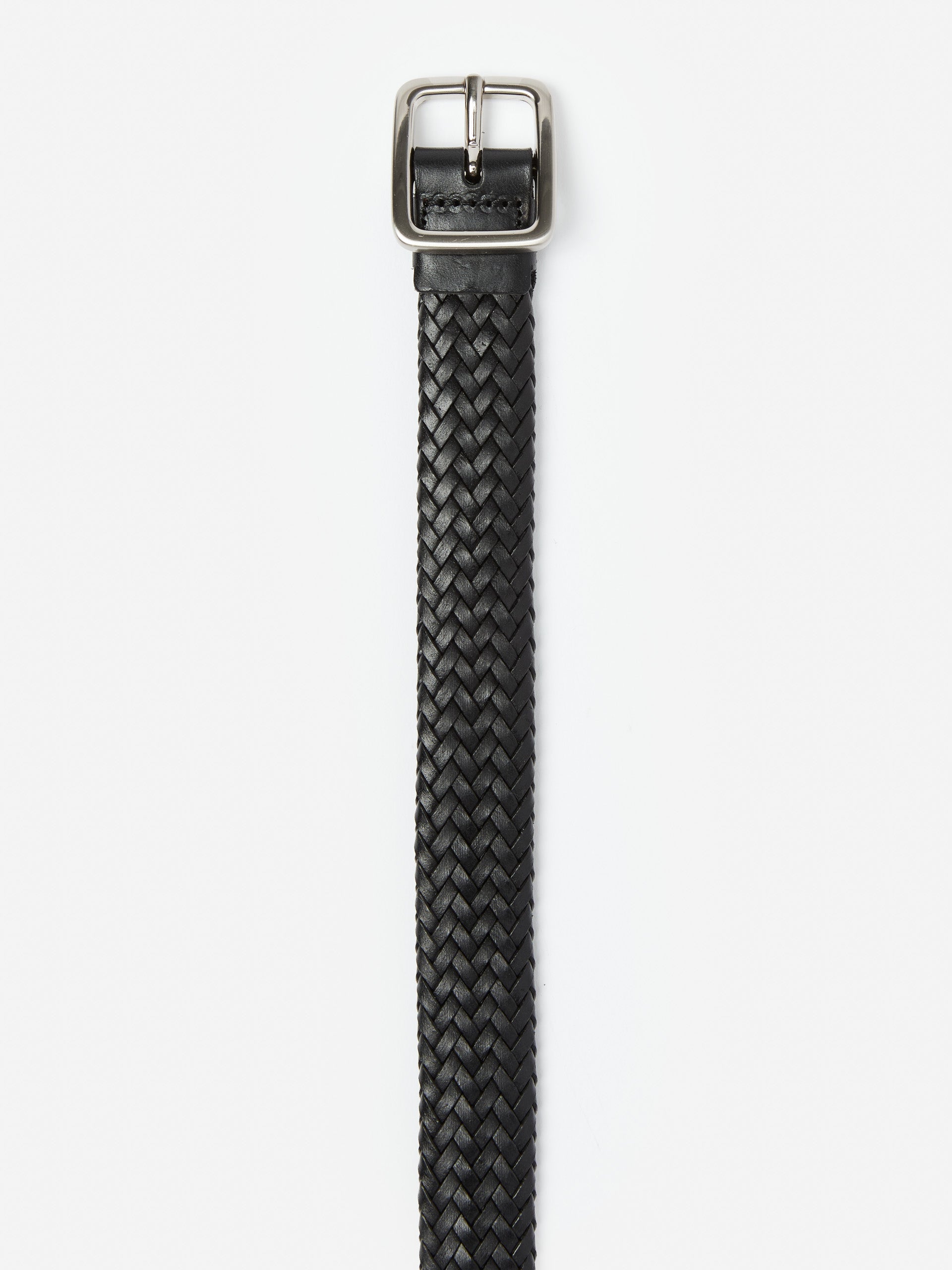 J.McLaughlin Braided Leather belt in black made with leather.