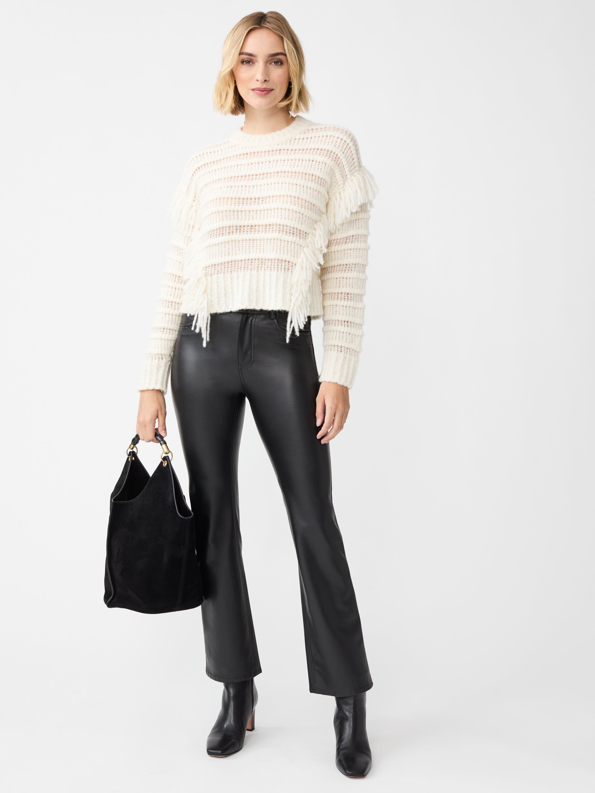 J.McLaughlin Brandy pants in black made with vegan leather.