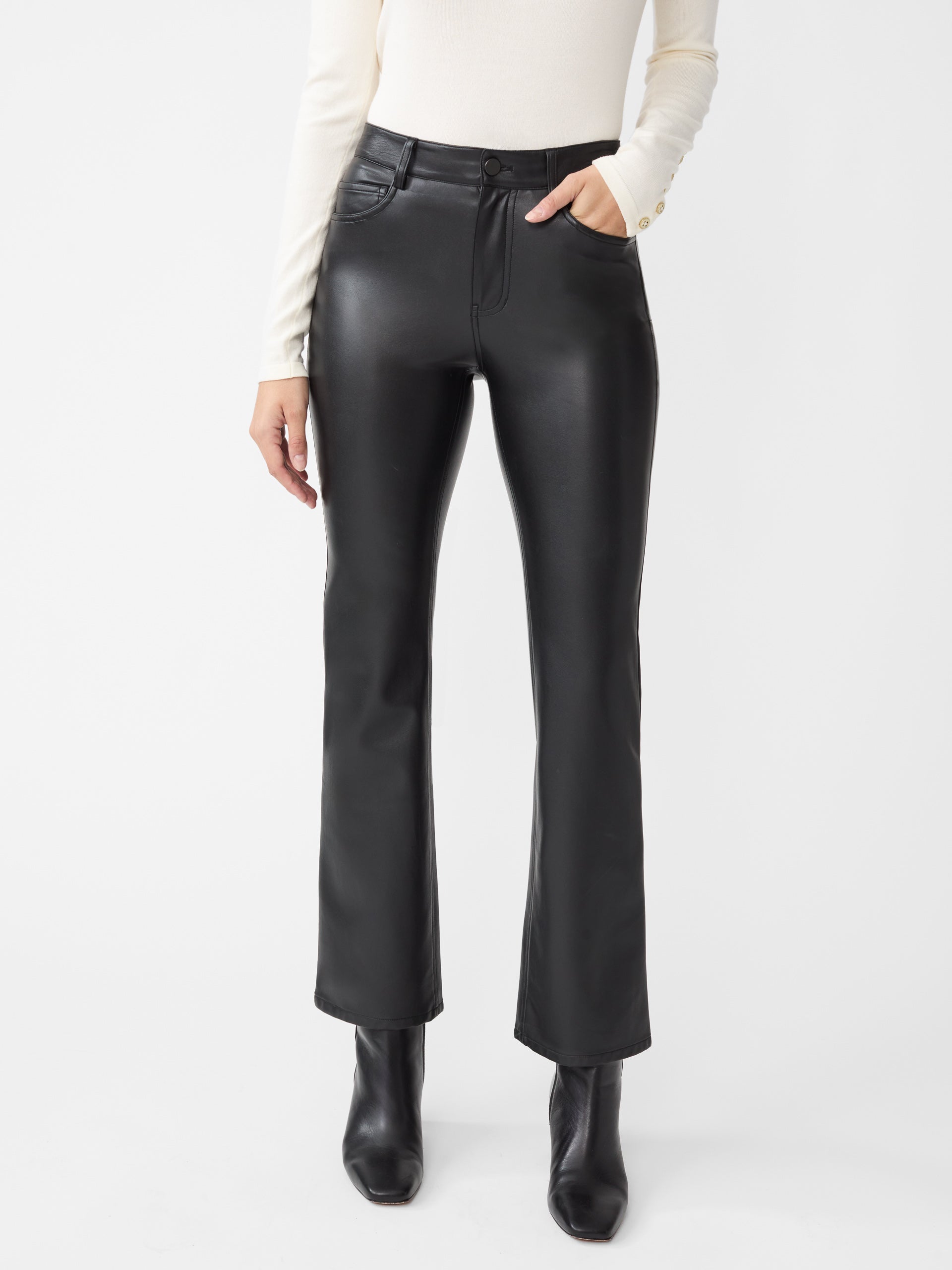 J.McLaughlin Brandy pants in black made with vegan leather.