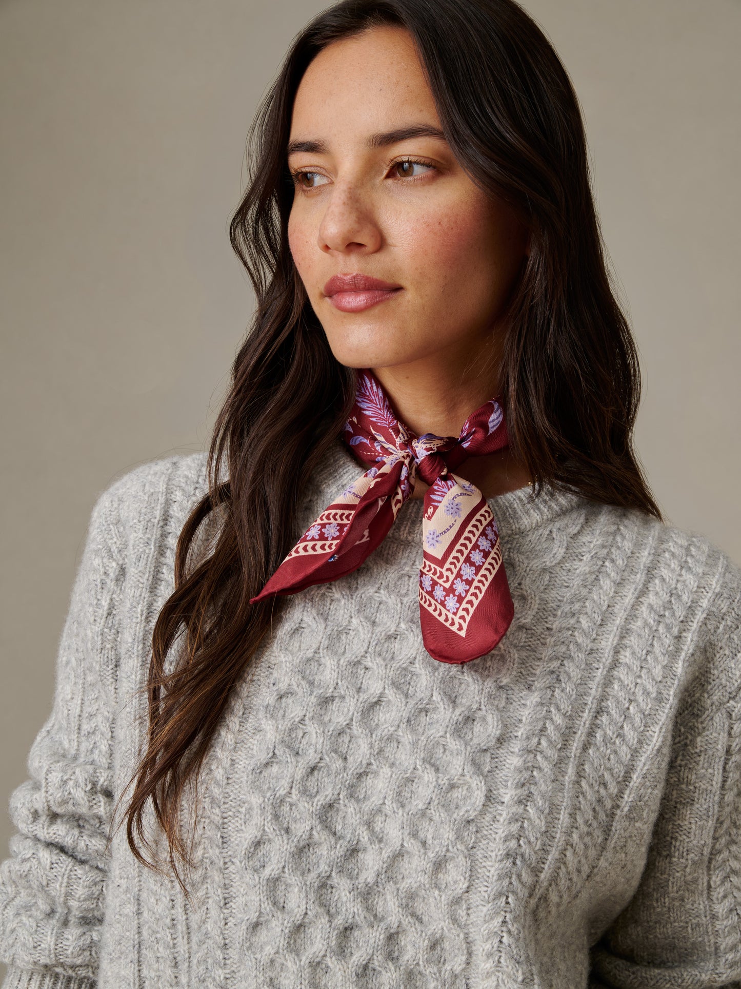 The Eloise Silk Scarf in Hastings Garden