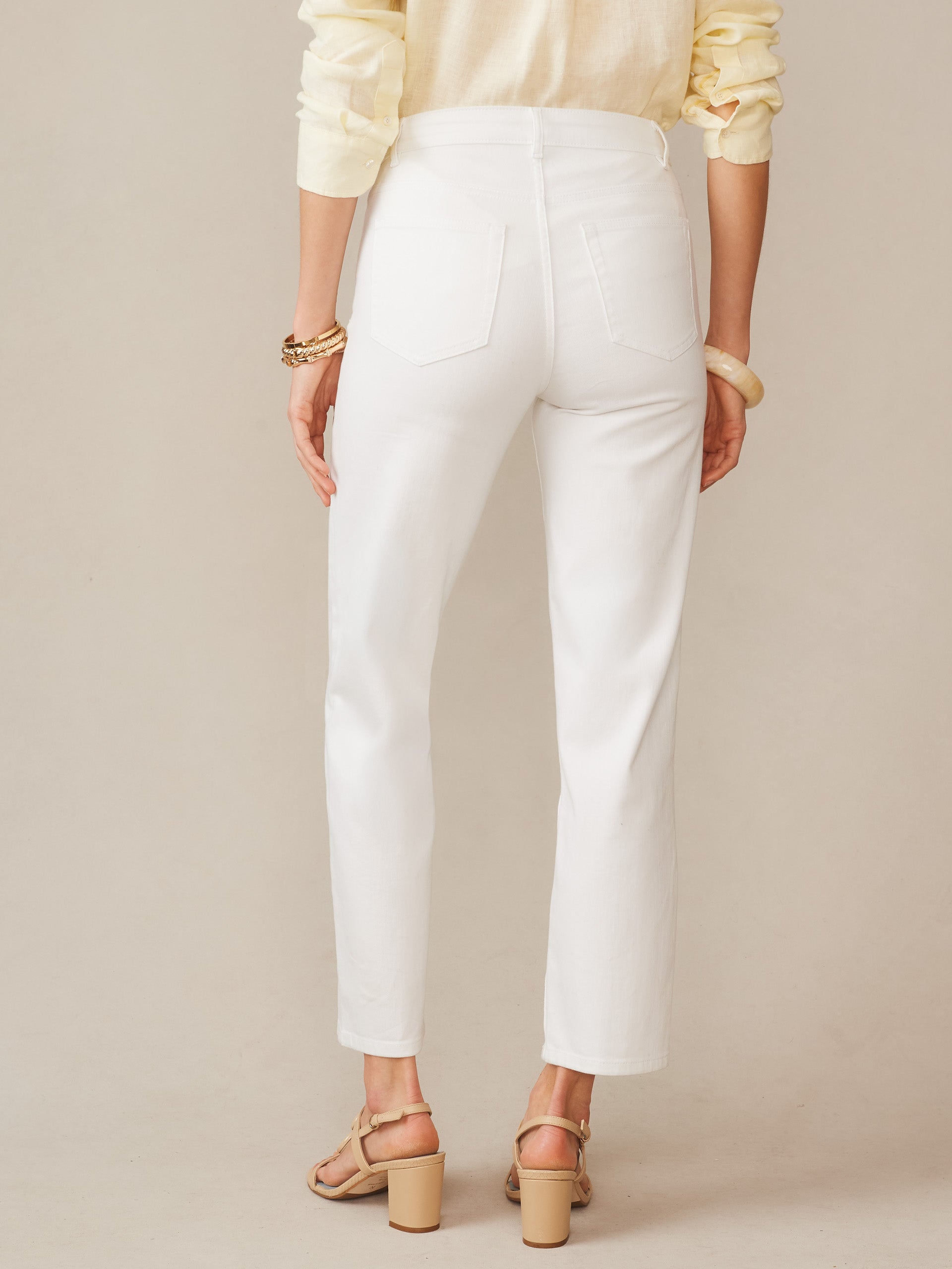 J.McLaughlin Galveston jeans in white made with cotton/denim.