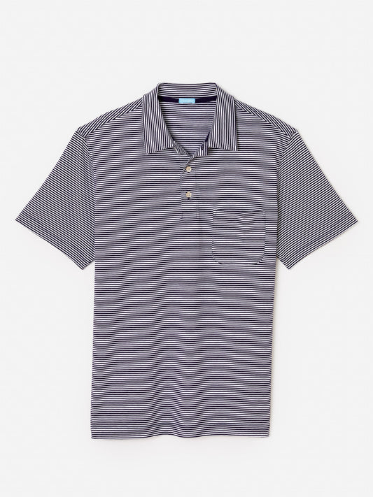 Callahan Cotton Polo in Stripe
