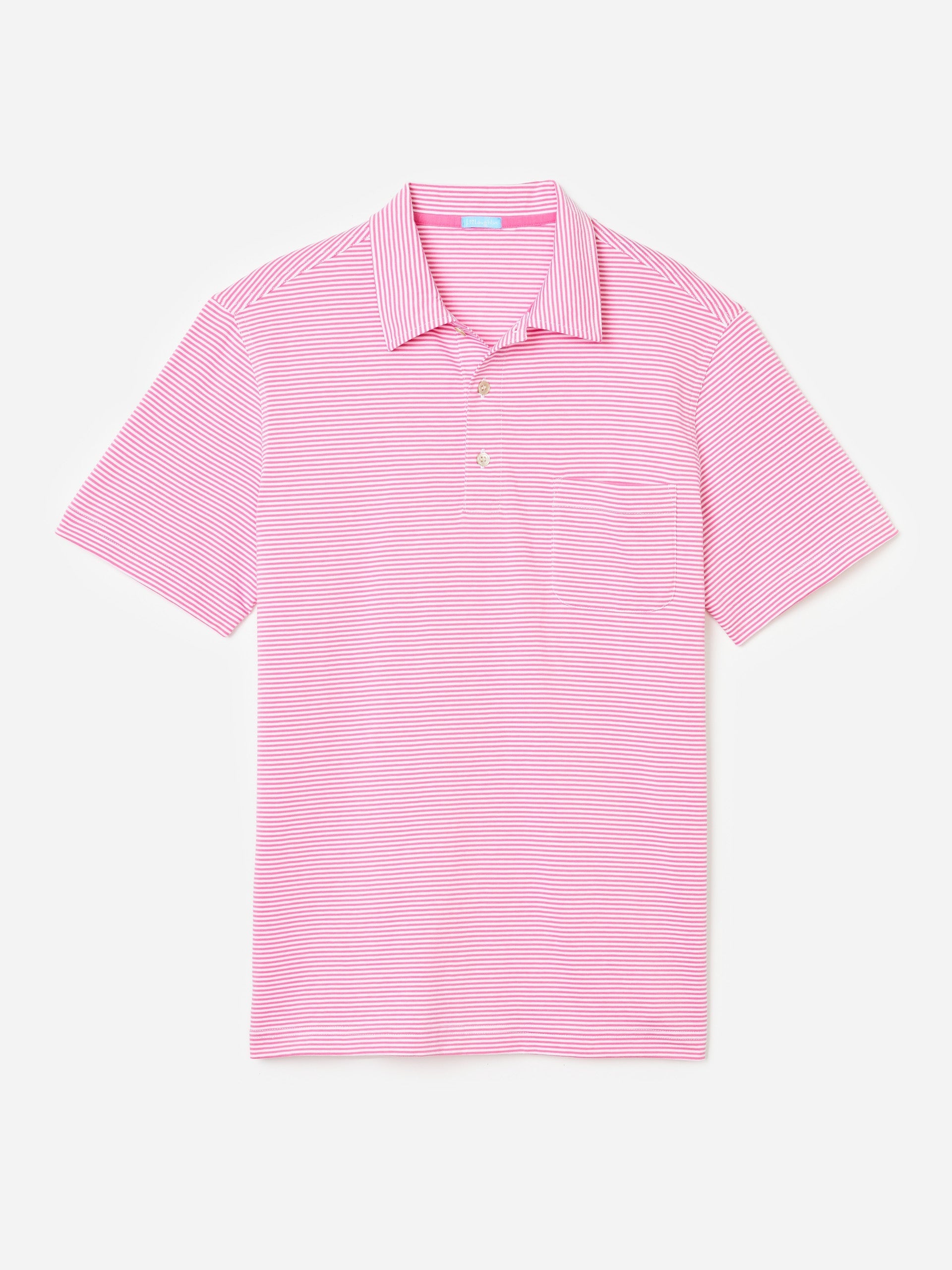 J.McLaughlin Callahan polo in rich desire/white made with cotton.