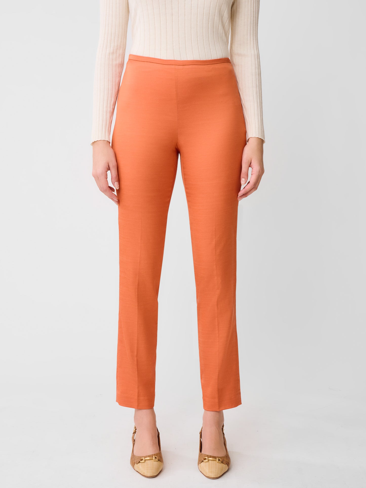 J.McLaughlin Calliope Pants in Orange made with cotton.