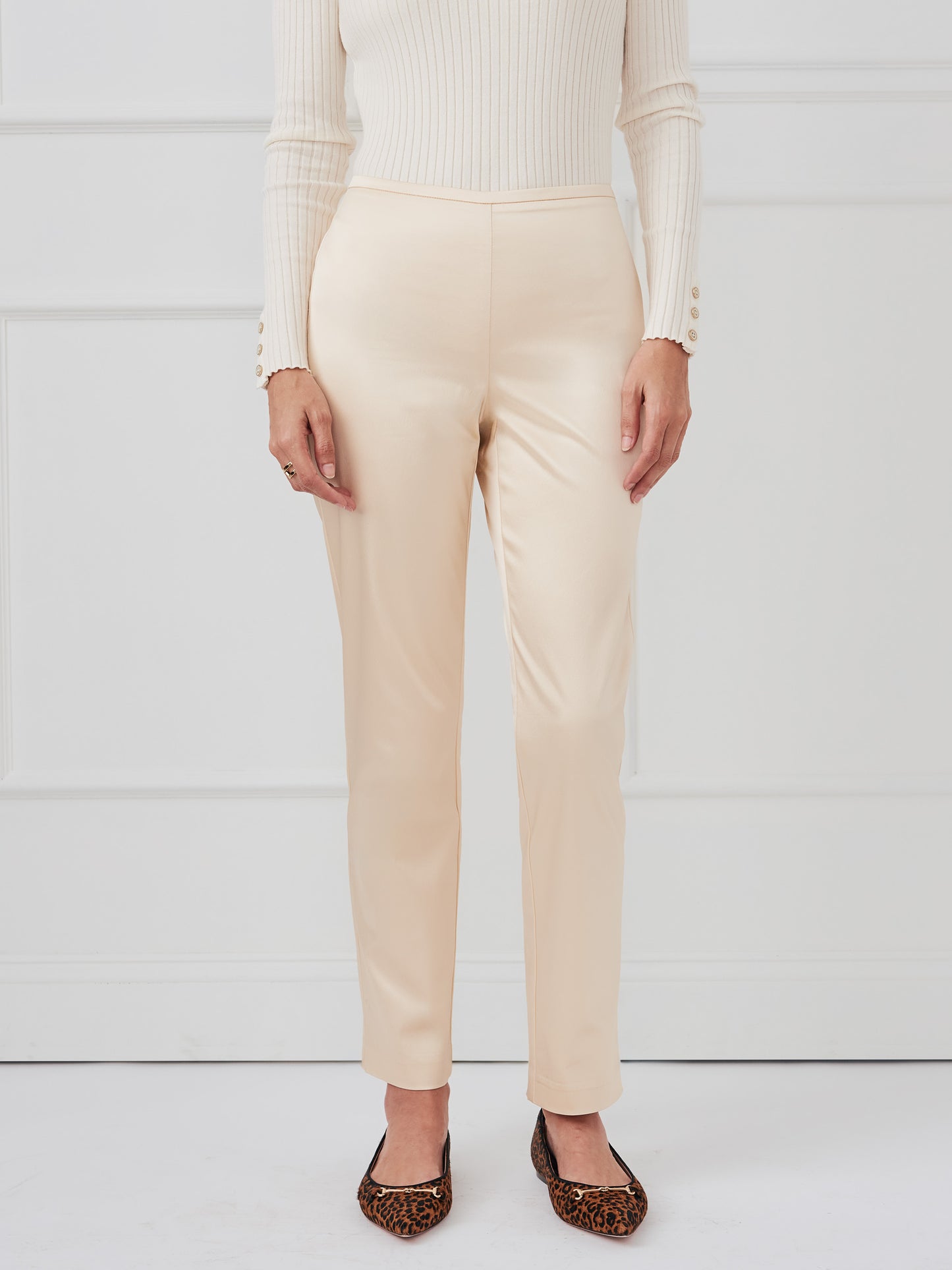 J.McLaughlin Calliope pants in champagne made with viscose/cotton.