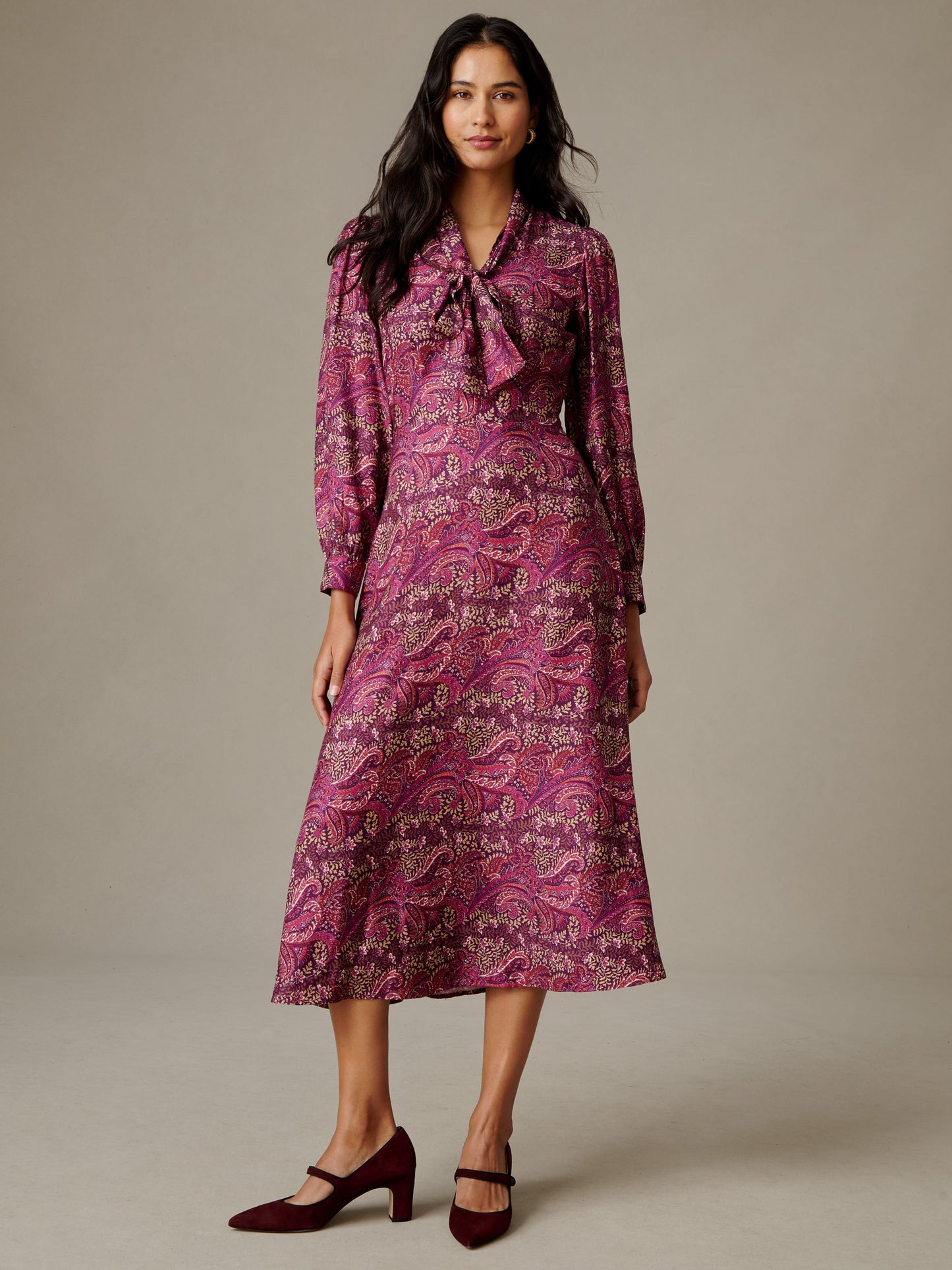 Cally Silk Blend Dress in Heritage Paisley