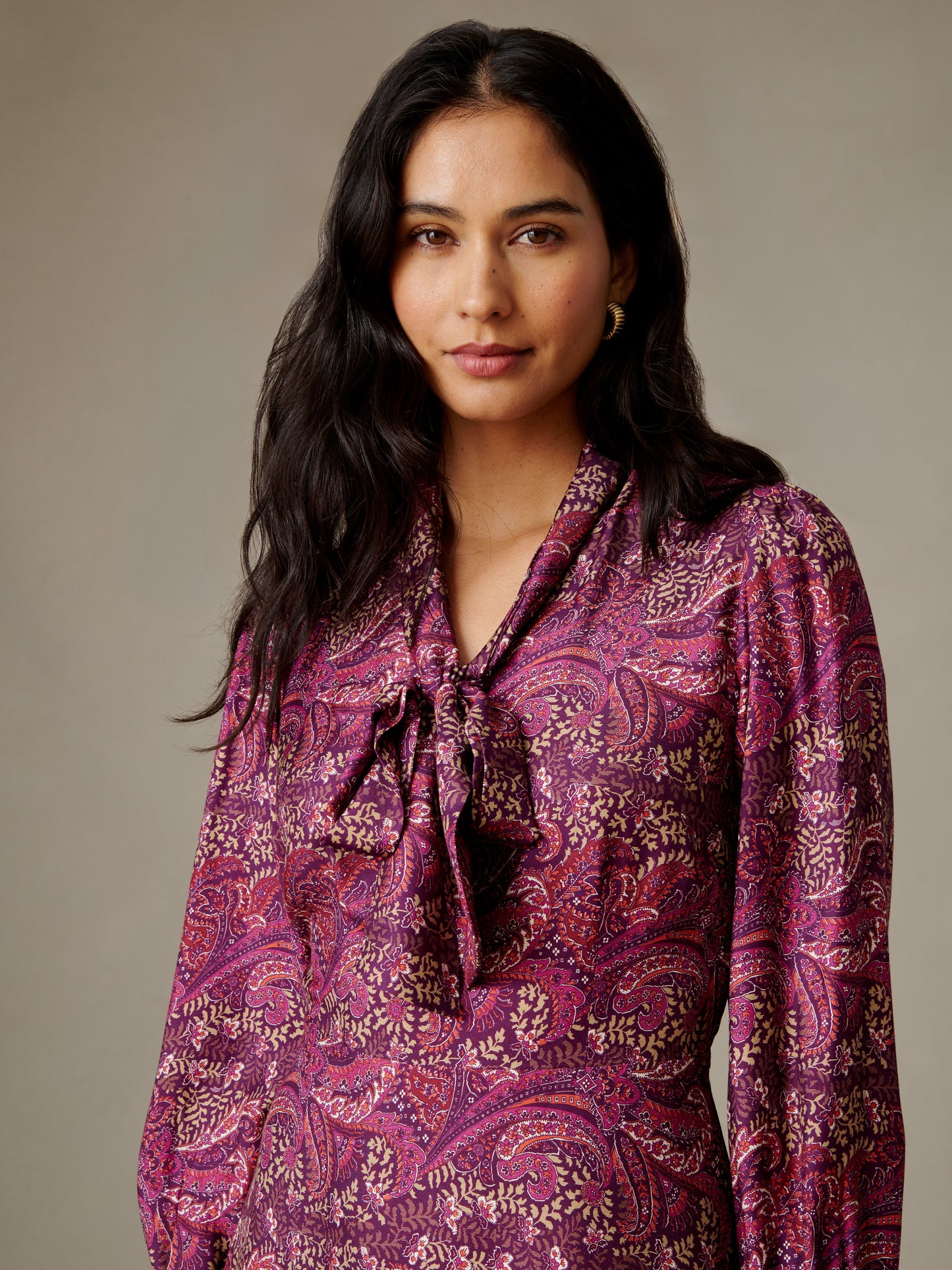 Cally Silk Blend Dress in Heritage Paisley