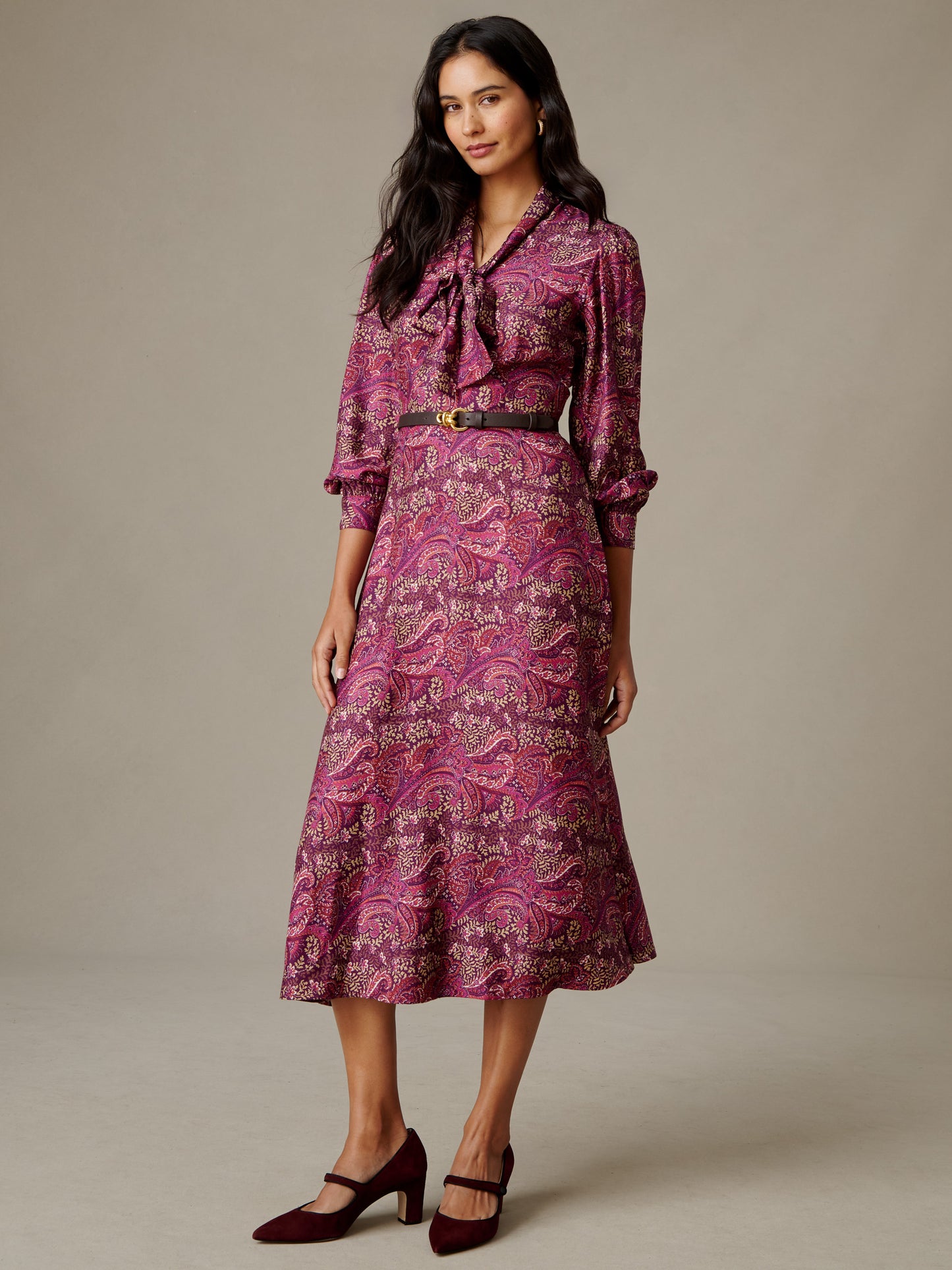 Cally Silk Blend Dress in Heritage Paisley