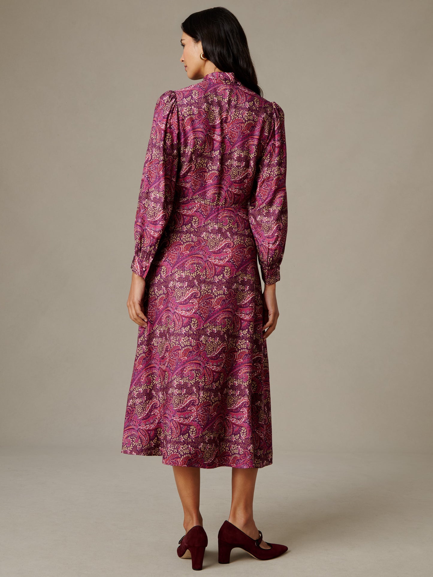 Cally Silk Blend Dress in Heritage Paisley