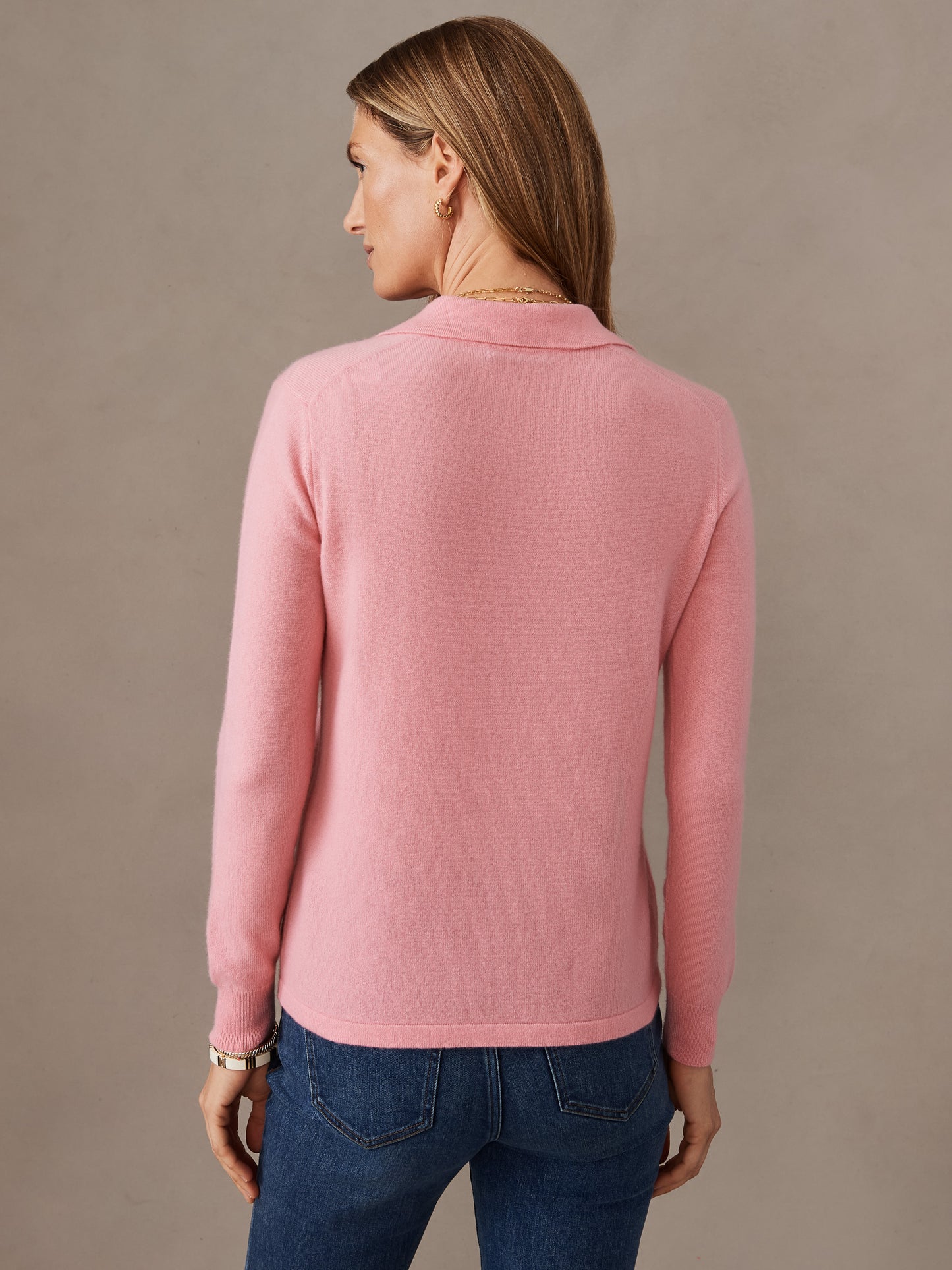 J.McLaughlin Cam sweater in candy pink made with cashmere.