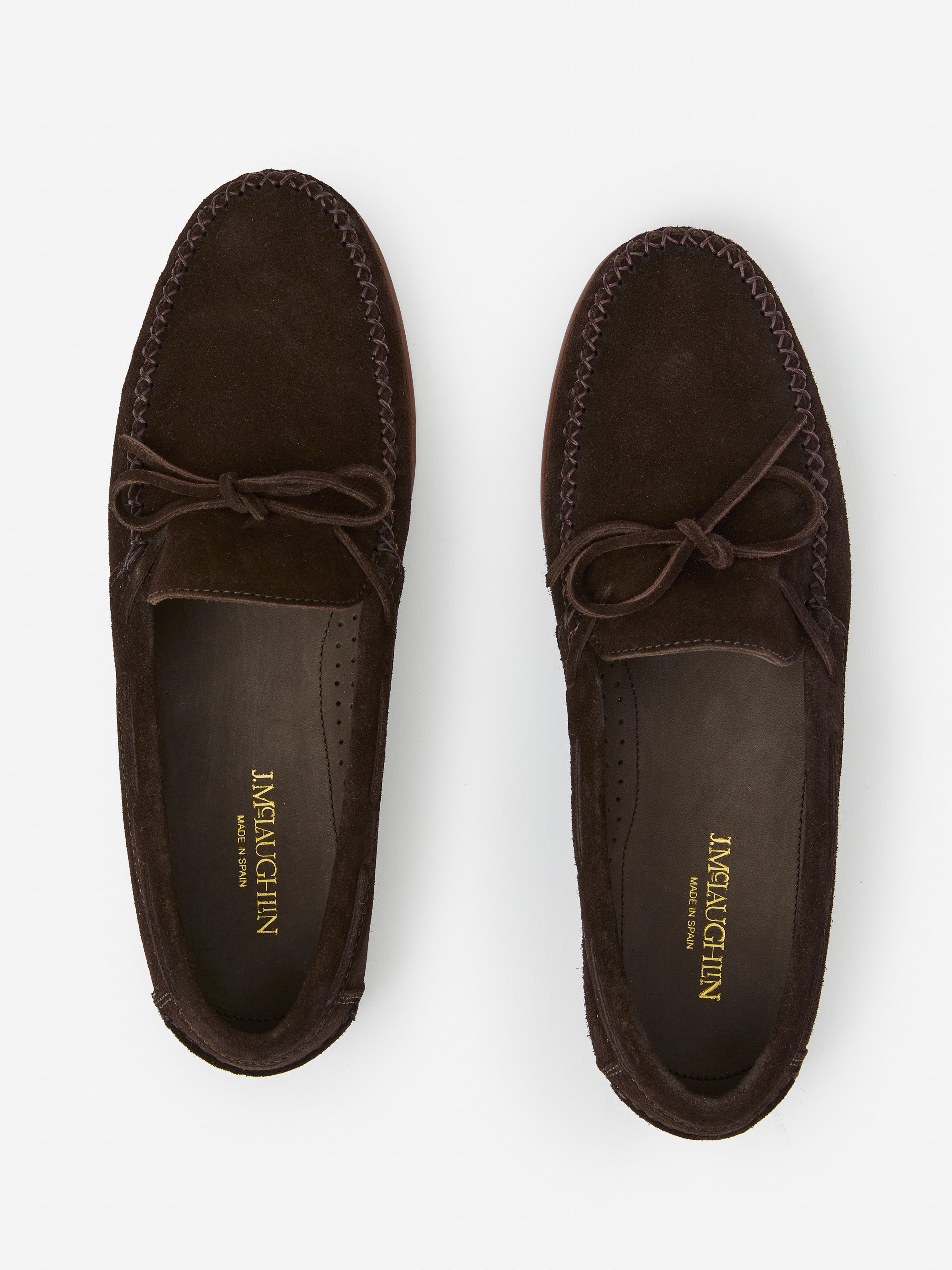 J.McLaughlin Camden shoes in dark brown made with suede.