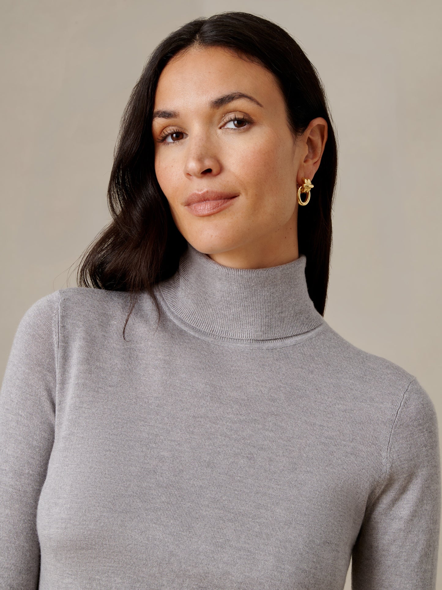 Camille Silk Blend Turtleneck