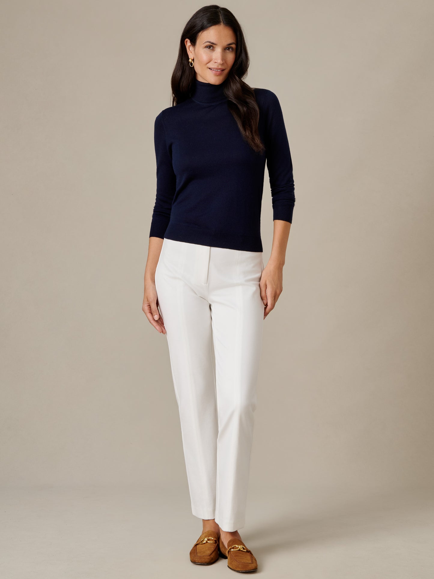 Camille Silk Blend Turtleneck