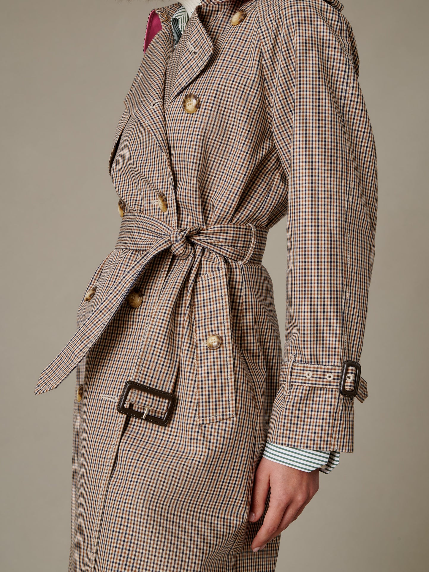 Campbell Trench Coat in Check
