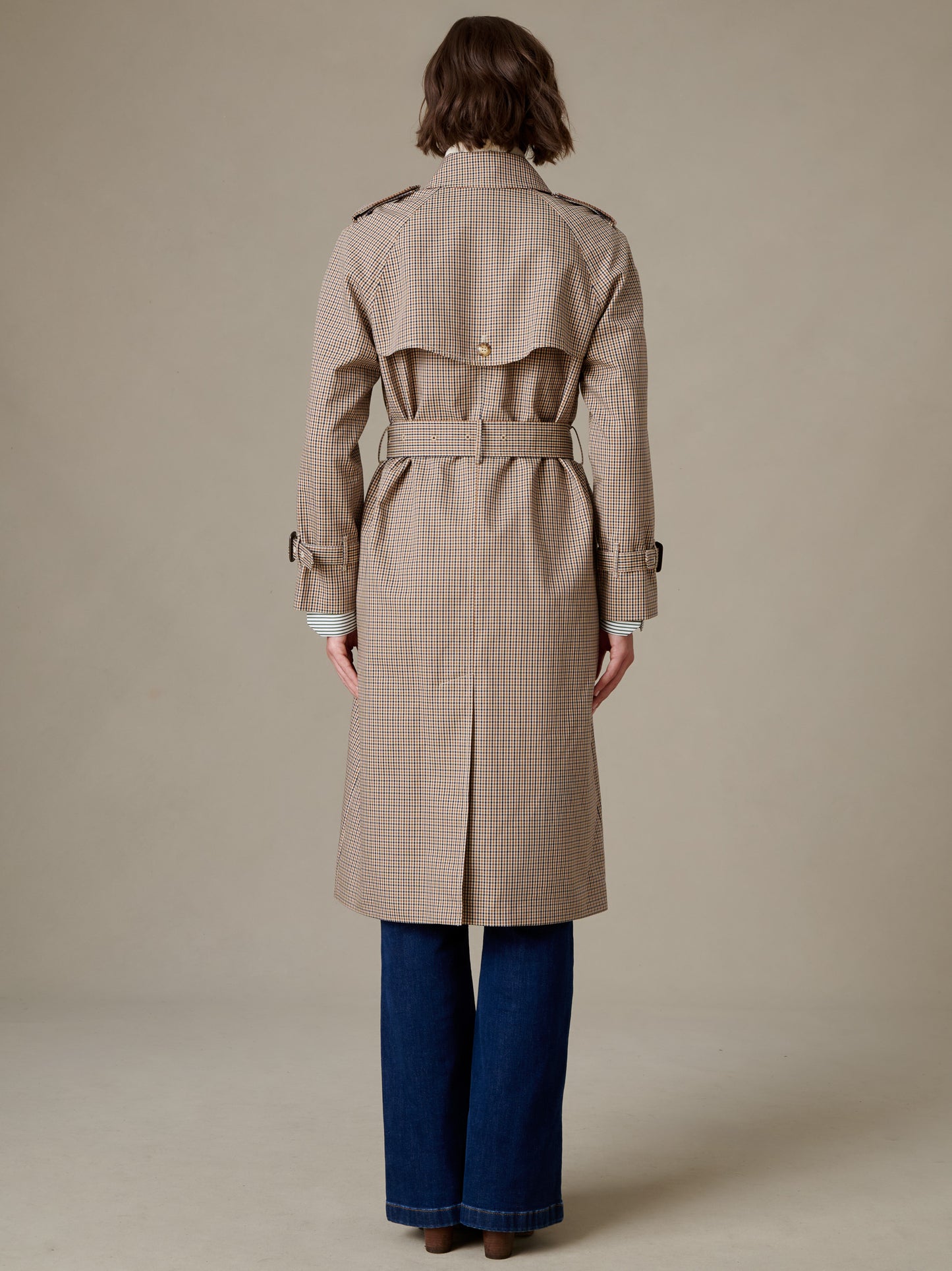 Campbell Trench Coat in Check