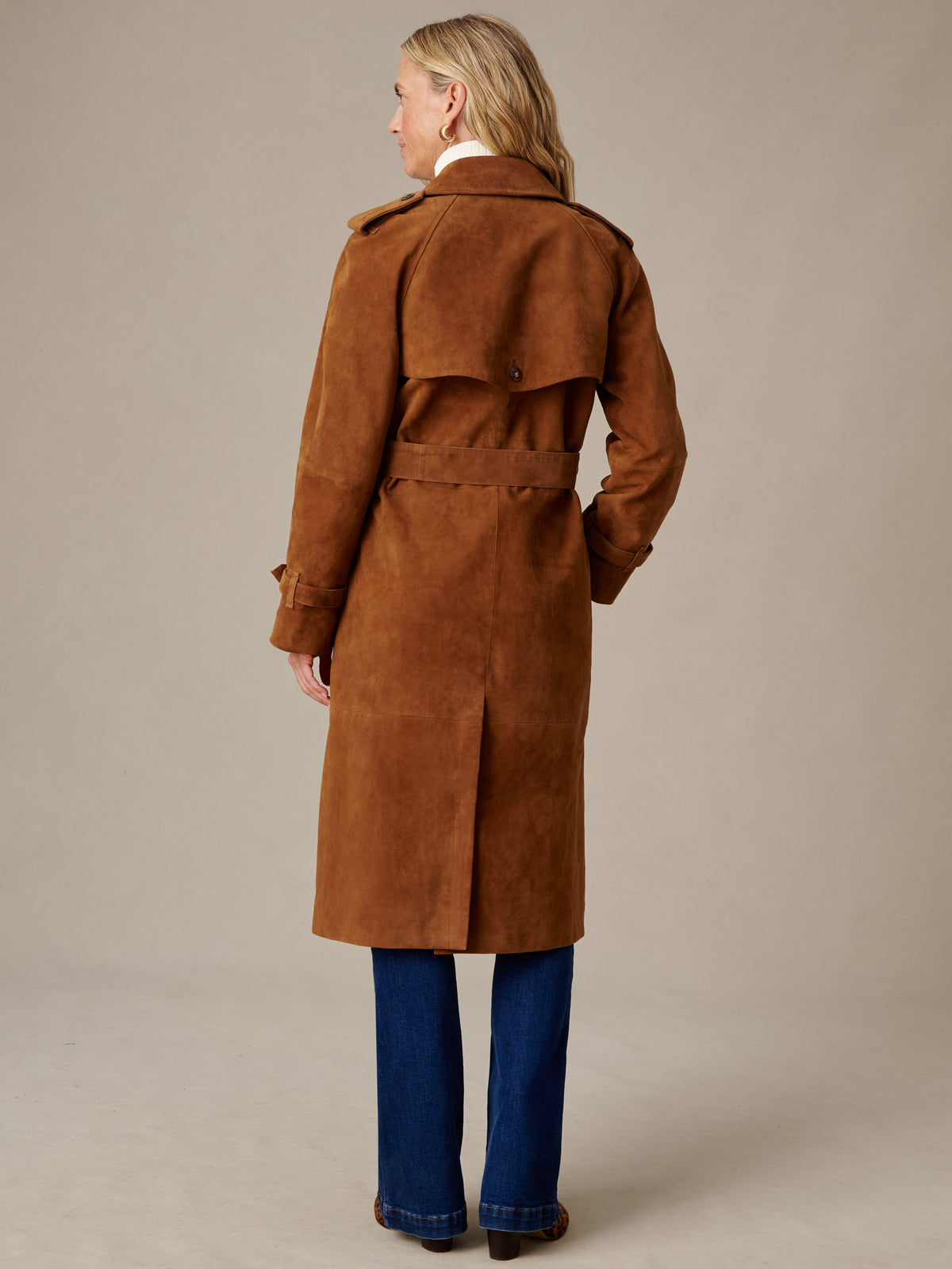 Campbell Suede Trench Coat