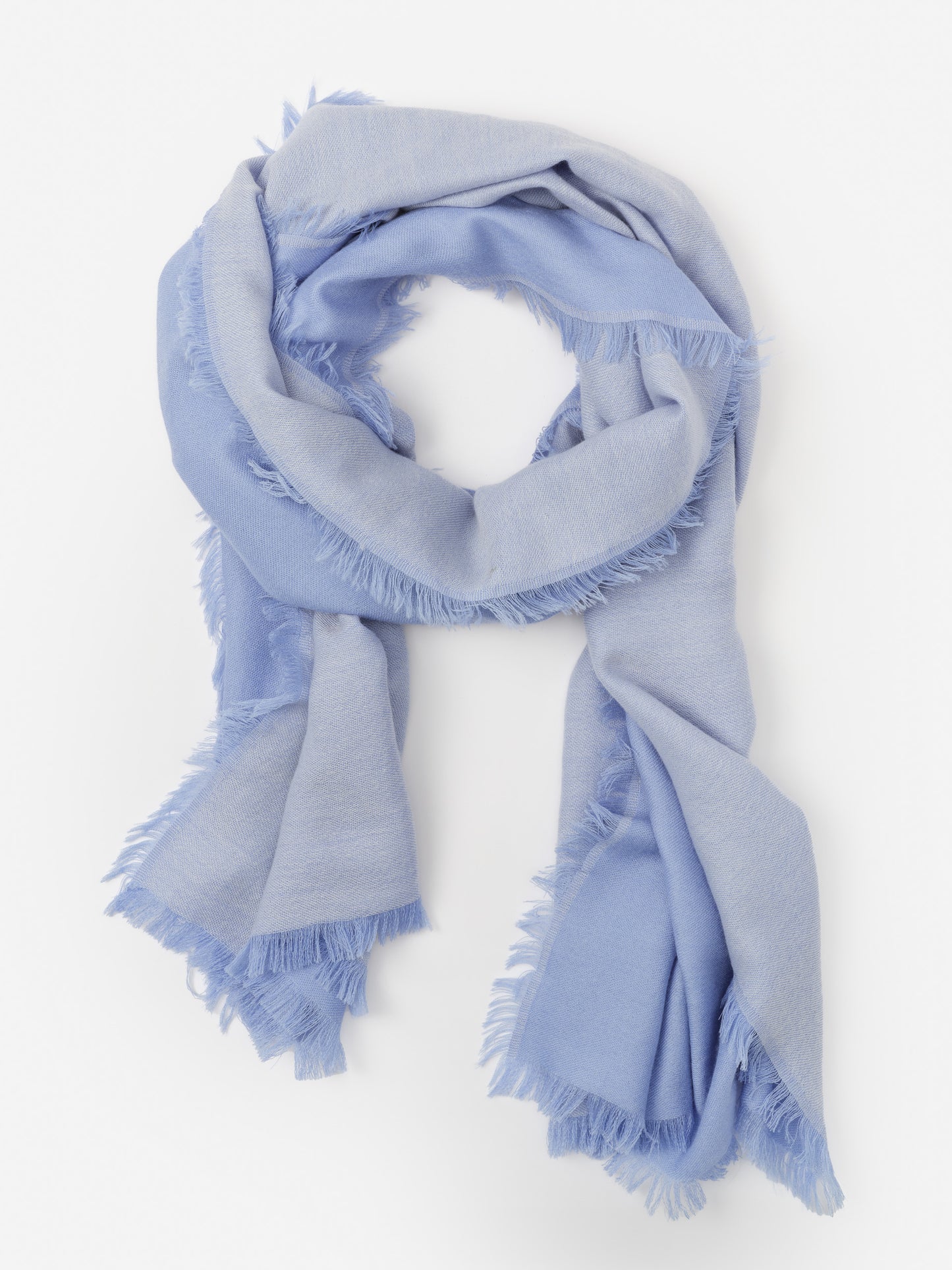 J.McLaughlin Carey scarf in blue/ivory made with cashmere.