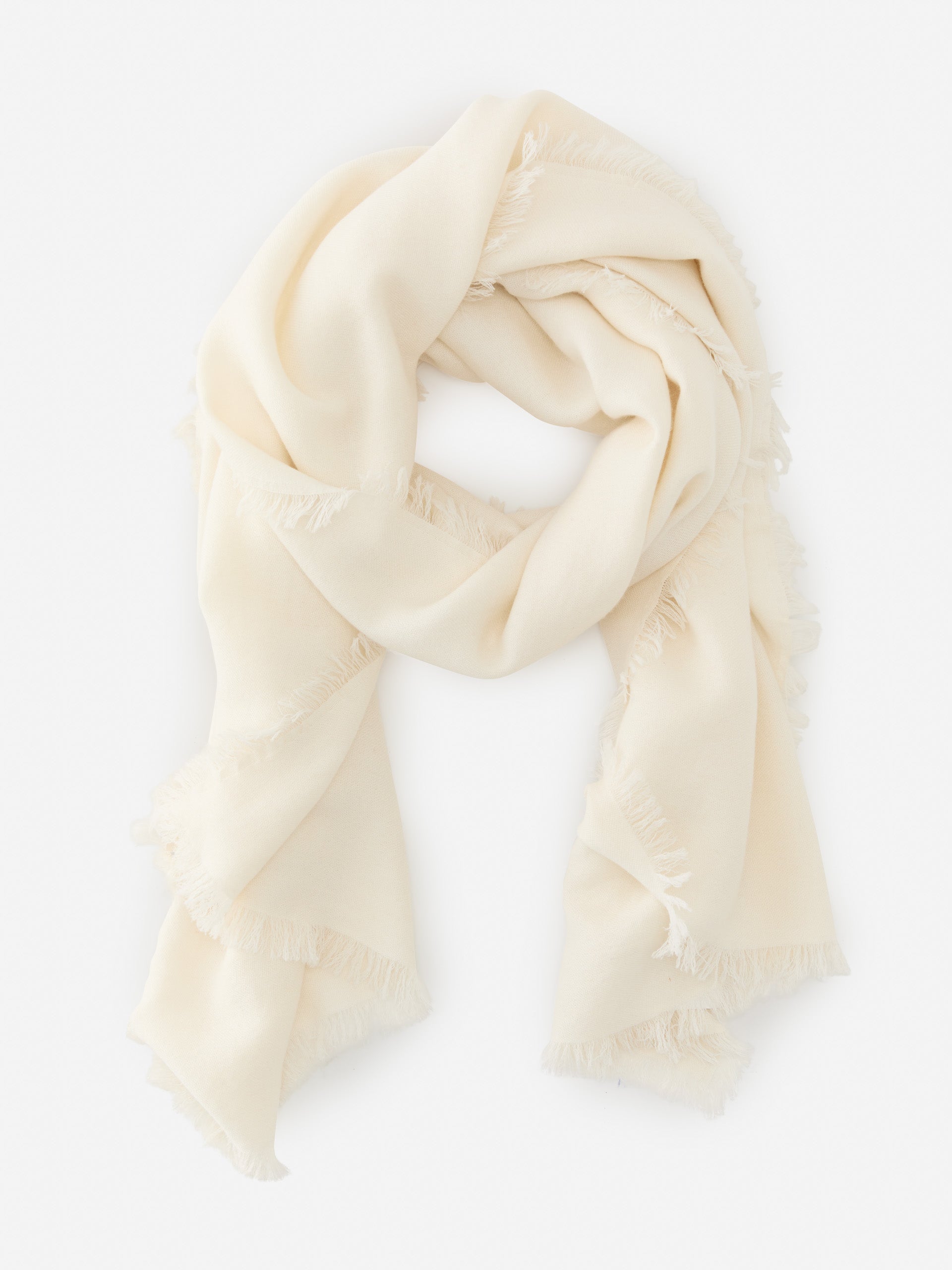 J.McLaughlin Carey scarf in ivory made with cashmere.