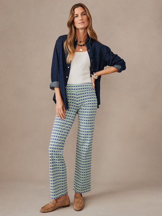 J.McLaughlin Carmel pants in light blue/green made with catalina cloth.