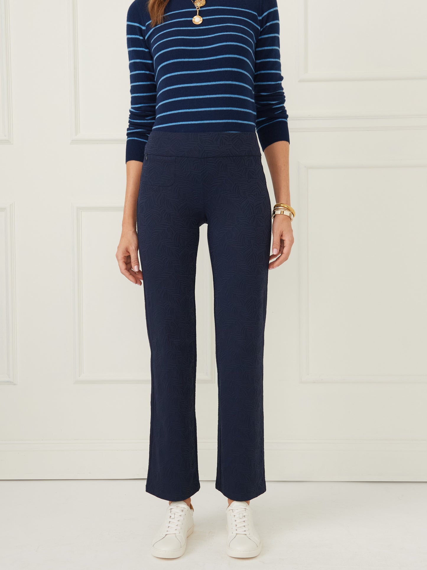 J.McLaughlin Carmel pants in navy made with catalina cloth.