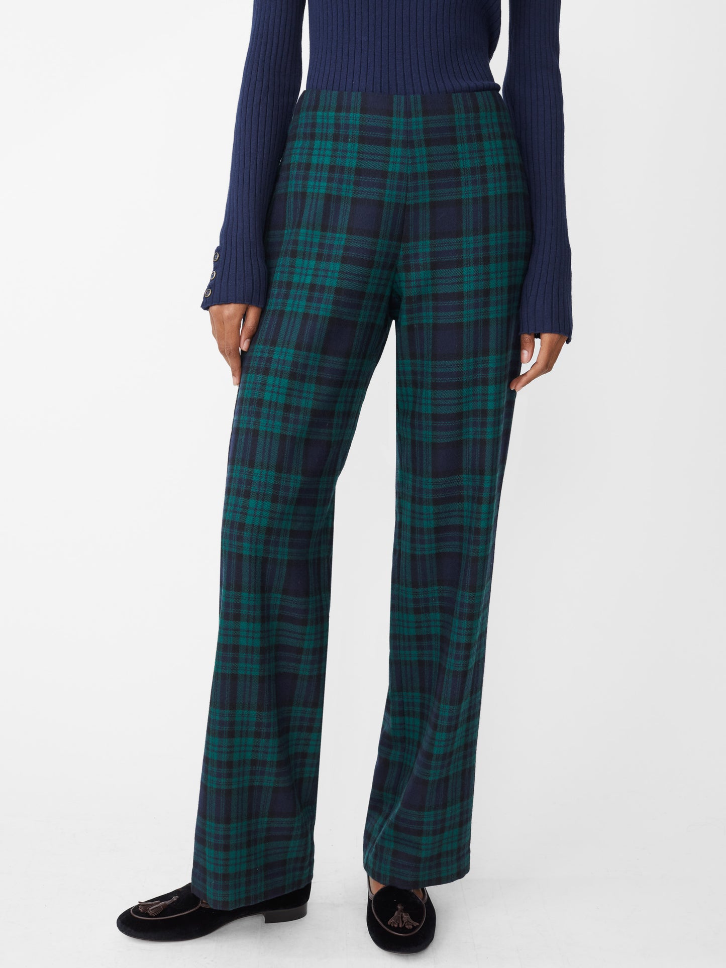 J.McLaughlin Carter pants in black/green made with wool.