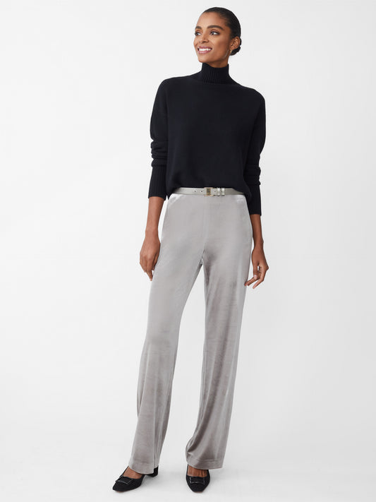 J.McLaughlin Carter pants in silver/gray made with velveteen.