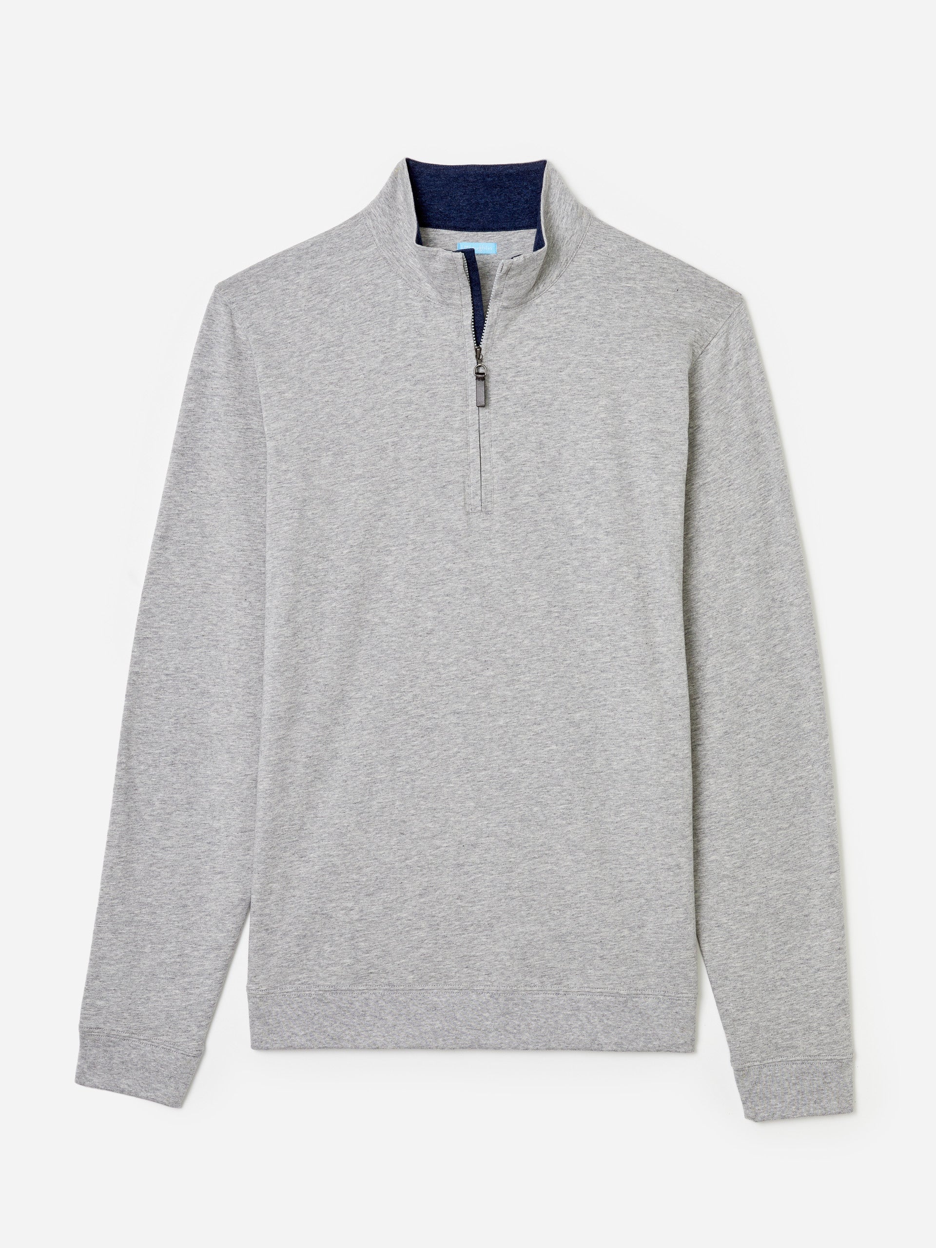 J.McLaughlin Clermont 1/4 zip in heather grey made with cotton/spandex.