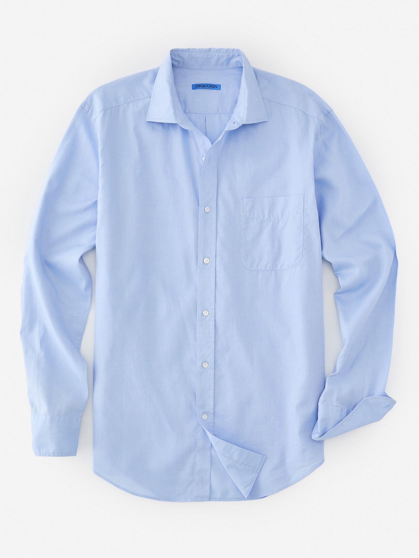 J.McLaughlin Club Classic Fit shirt in blue made with cotton.