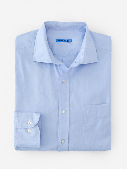 J.McLaughlin Club Classic Fit shirt in blue made with cotton.