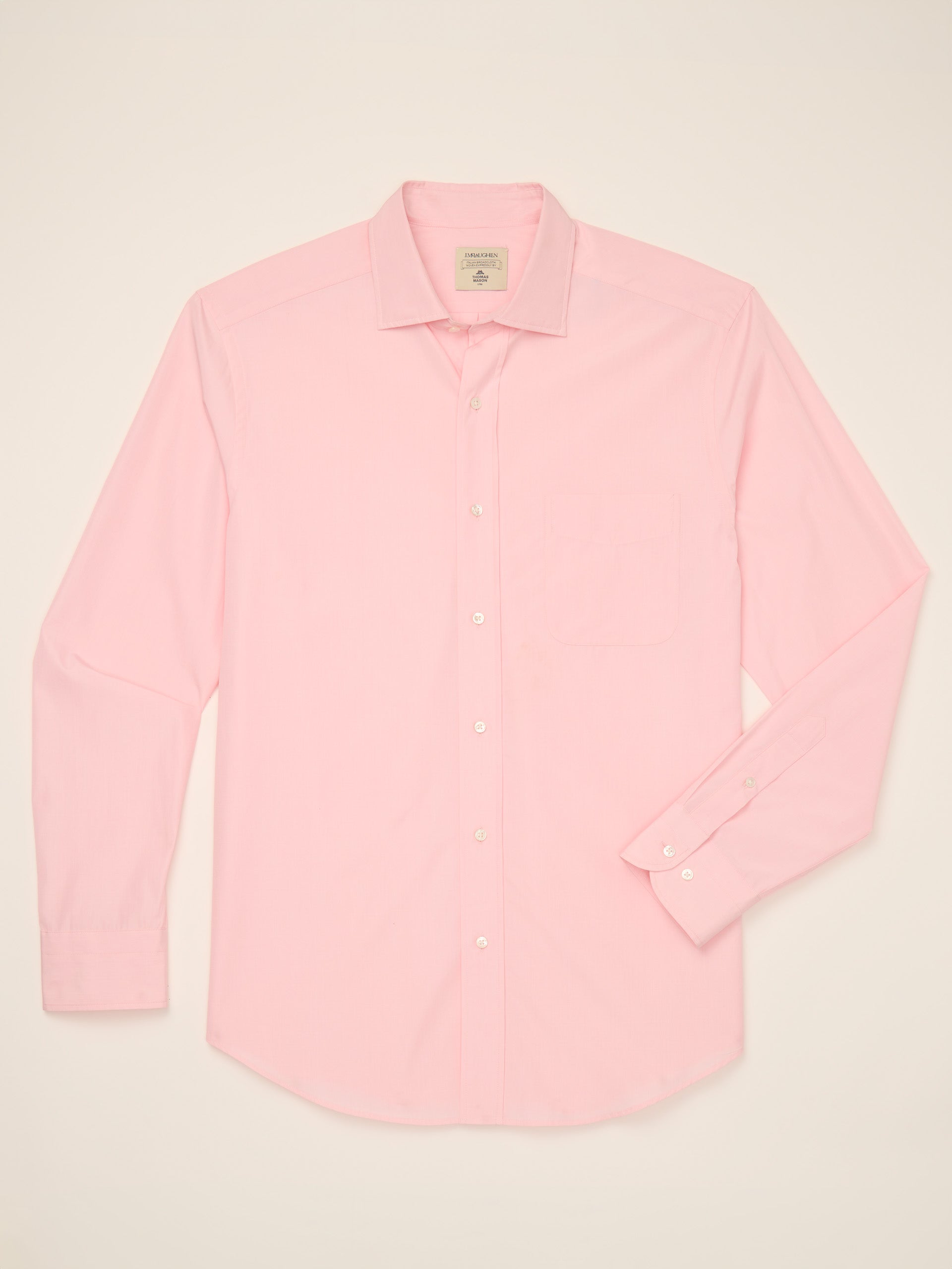 J.McLaughlin Club classic fit shirt in pink made with cotton.