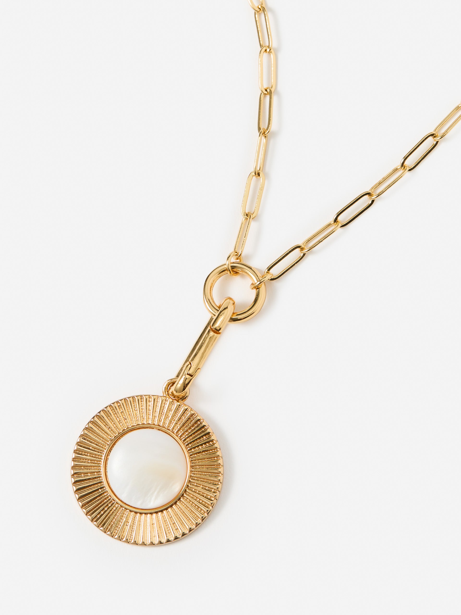 J.McLaughlin coin pendant necklace in gold made with brass.