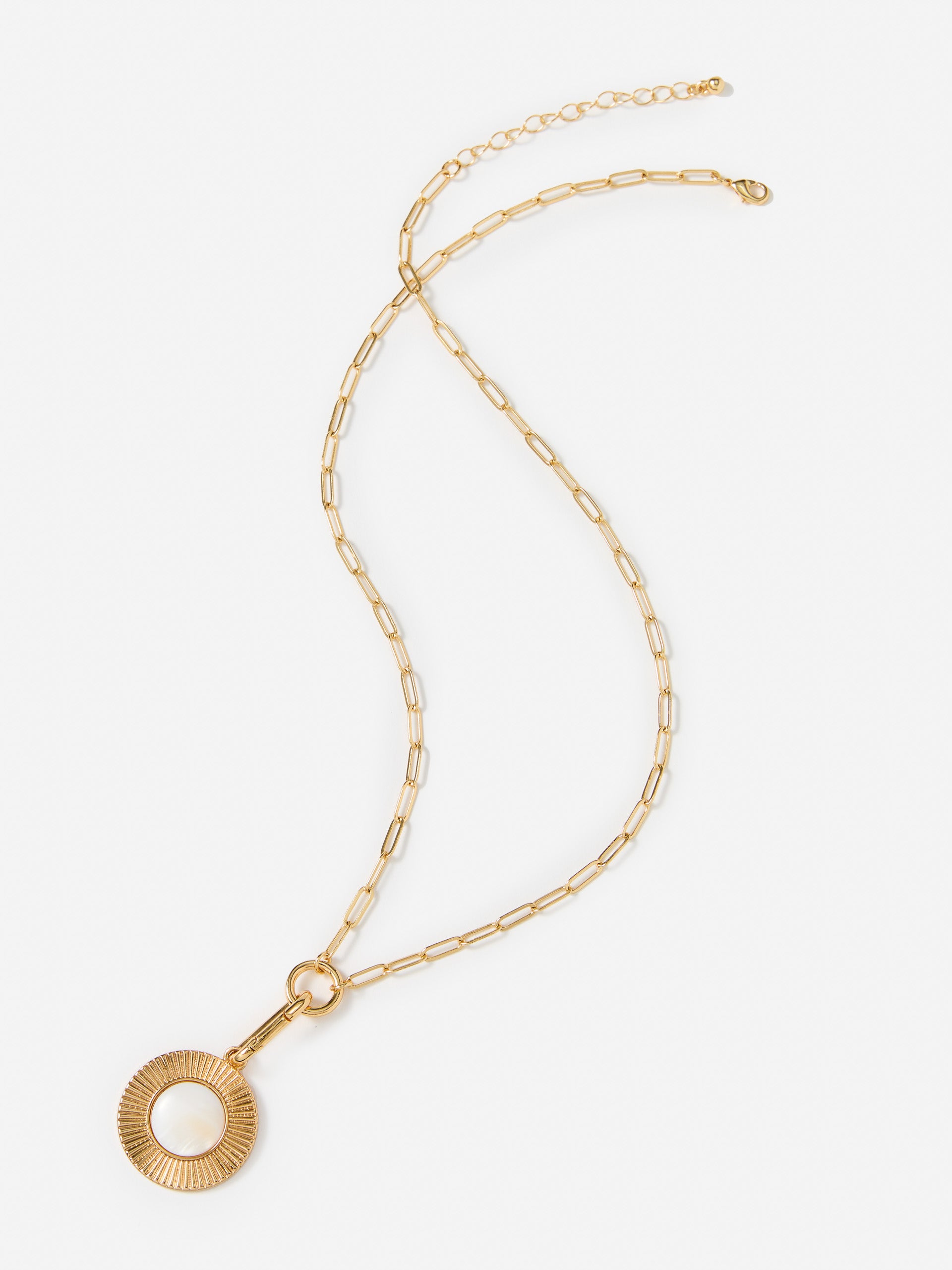 J.McLaughlin coin pendant necklace in gold made with brass.