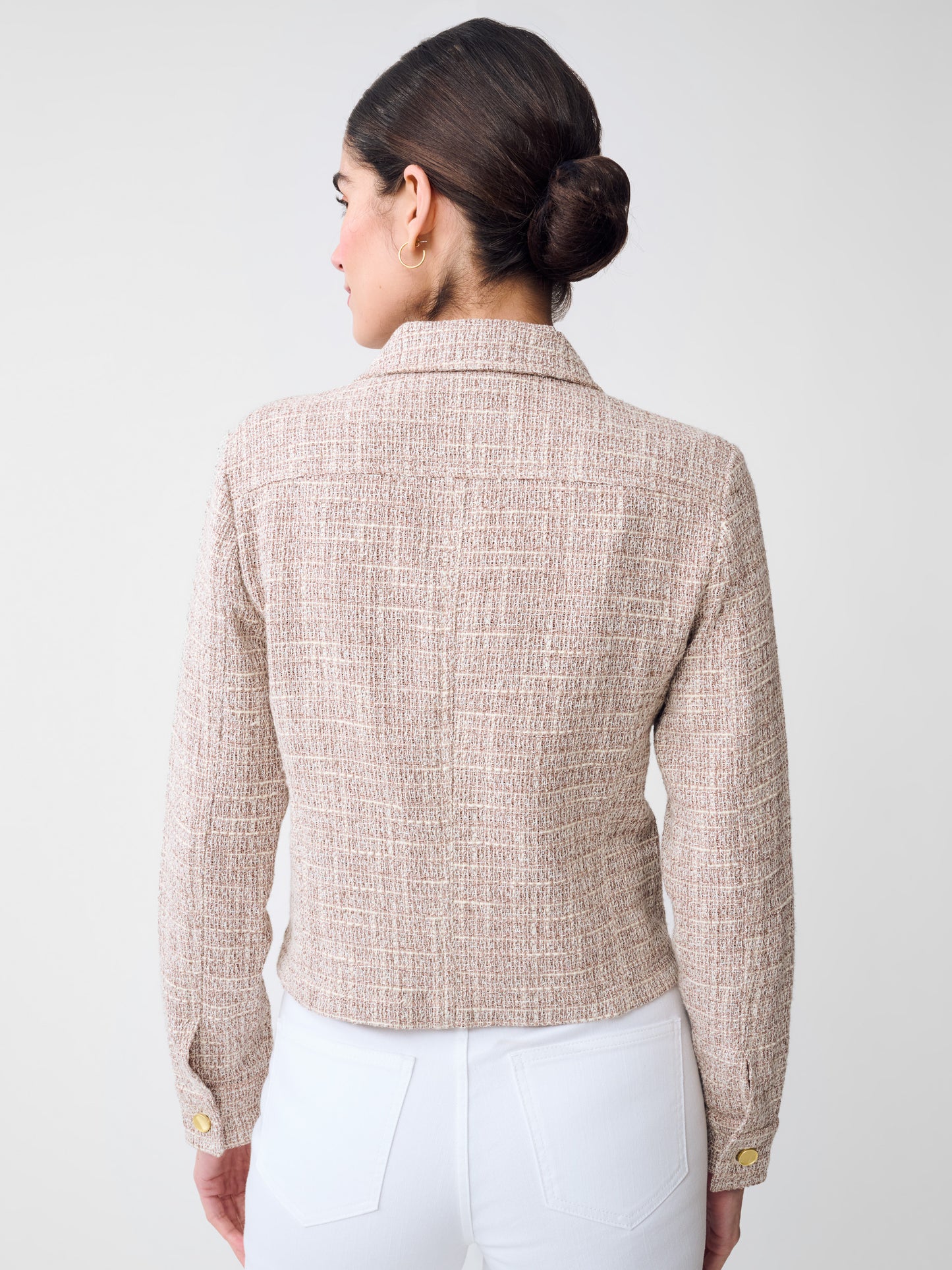 J.McLaughlin Colby jacket in Taupe/Multi made with Cotton. 