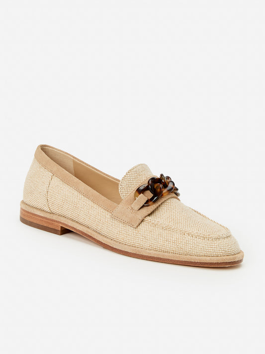 J.McLaughlin Concetta loafers in wheat made with cotton/jute.