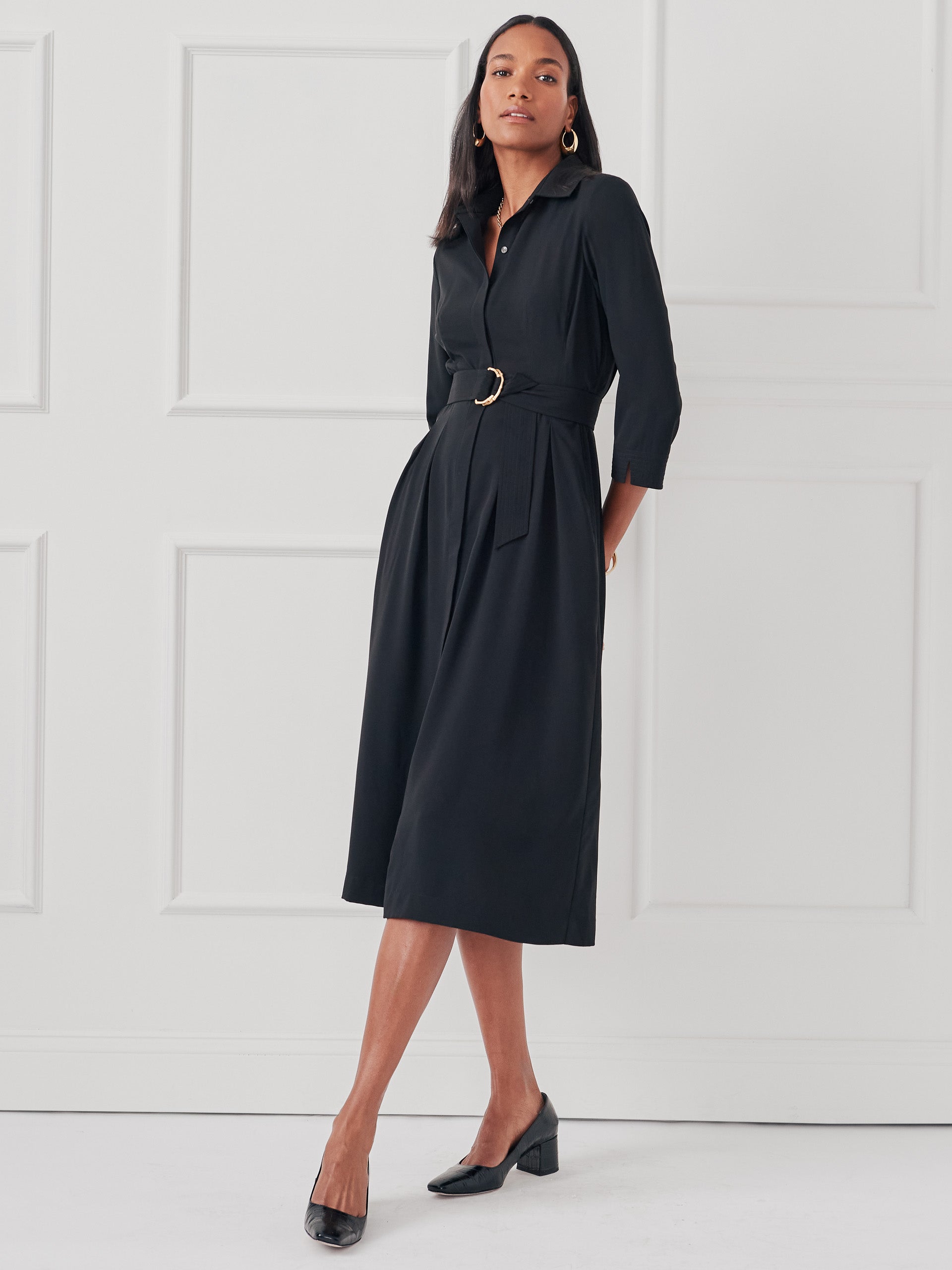 J.McLaughlin Darla dress in black made with polyester.