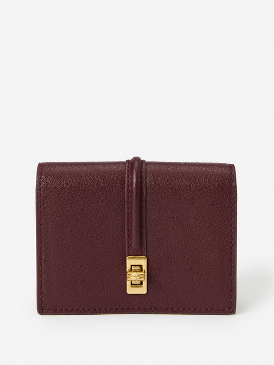J.McLaughlin Dinah wallet in french merlot made with leather. 