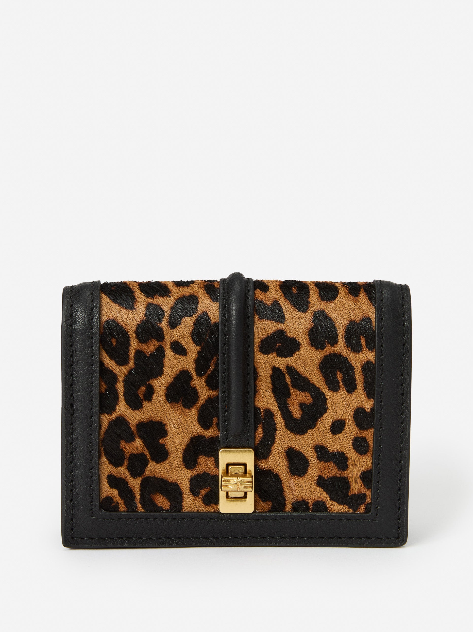 J.McLaughlin Dinah wallet in brown/multi made with pony hair/leather.
