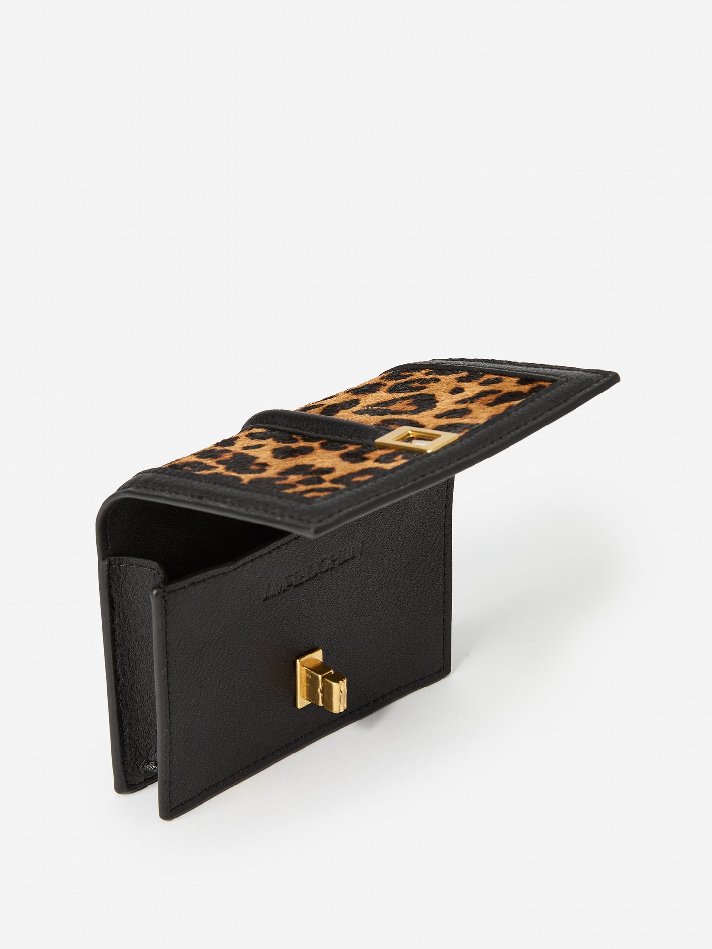 J.McLaughlin Dinah wallet in brown/multi made with pony hair/leather.