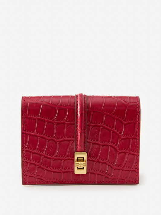 J.mcLaughlin Dinah wallet in red made with leather.