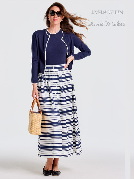 Susie Skirt in Mariner Stripe