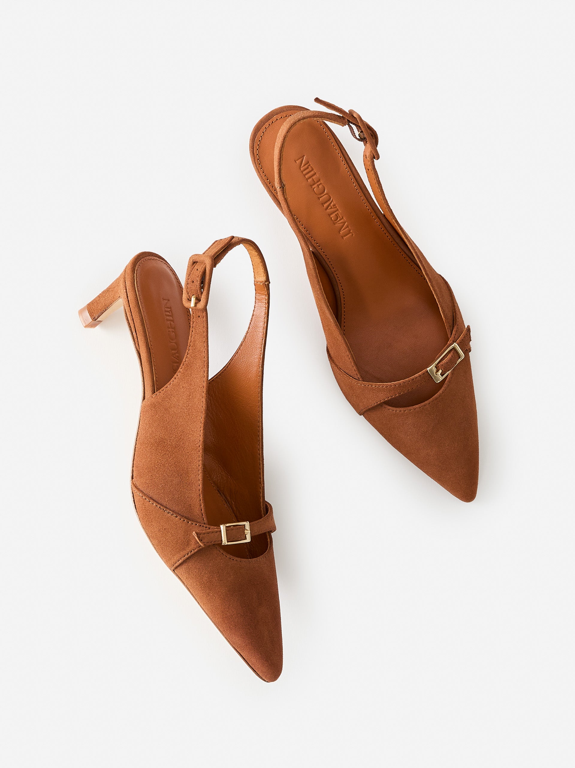 J.McLaughlin Dorothea shoe in Saddle made with Suede. 