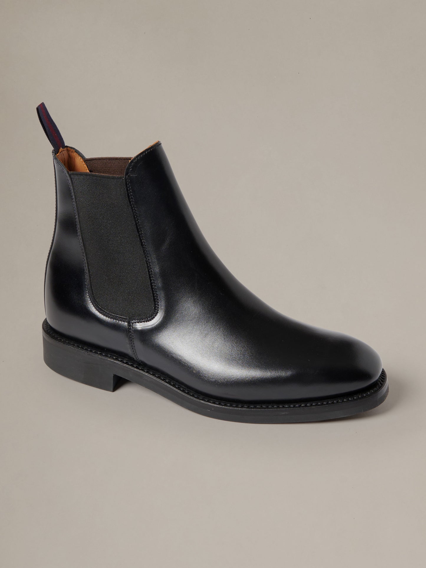 Dylan Leather Chelsea Boots black leather Chelsea boots with sleek elastic side panels and refined craftsmanship from J.McLaughlin